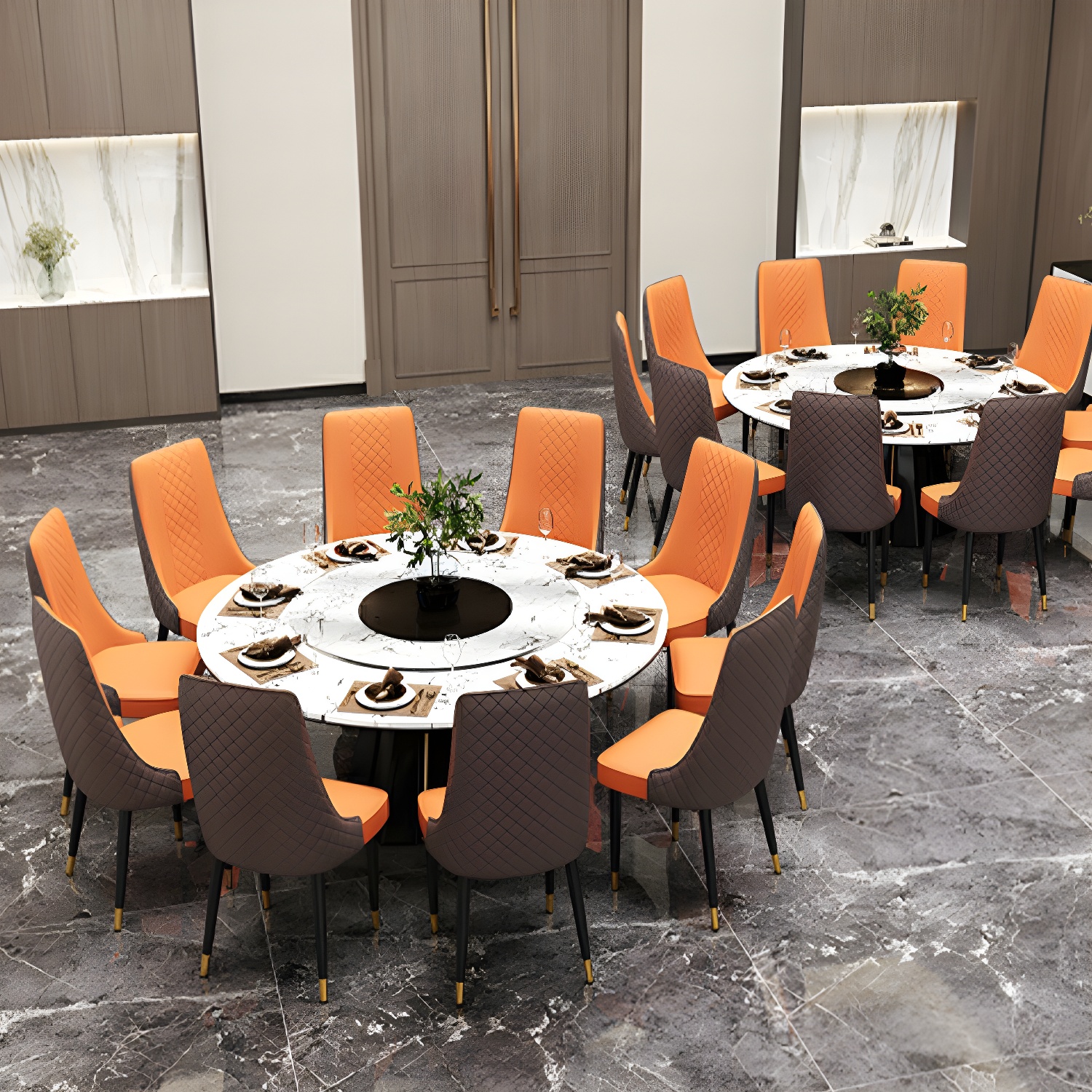 Upholstered High-Back Dining Chair | Ormau - image 12