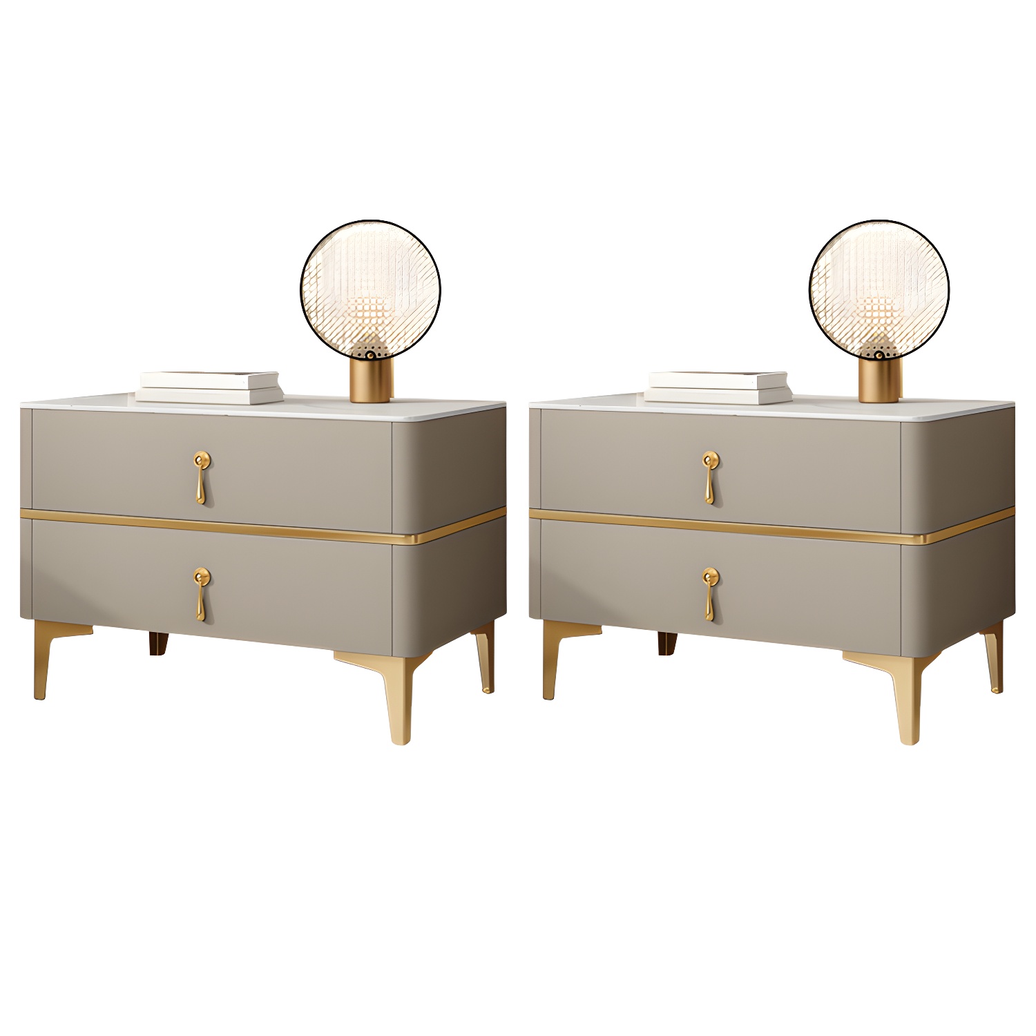 Glam Sintered Stone Nightstand | Ormau - image 20