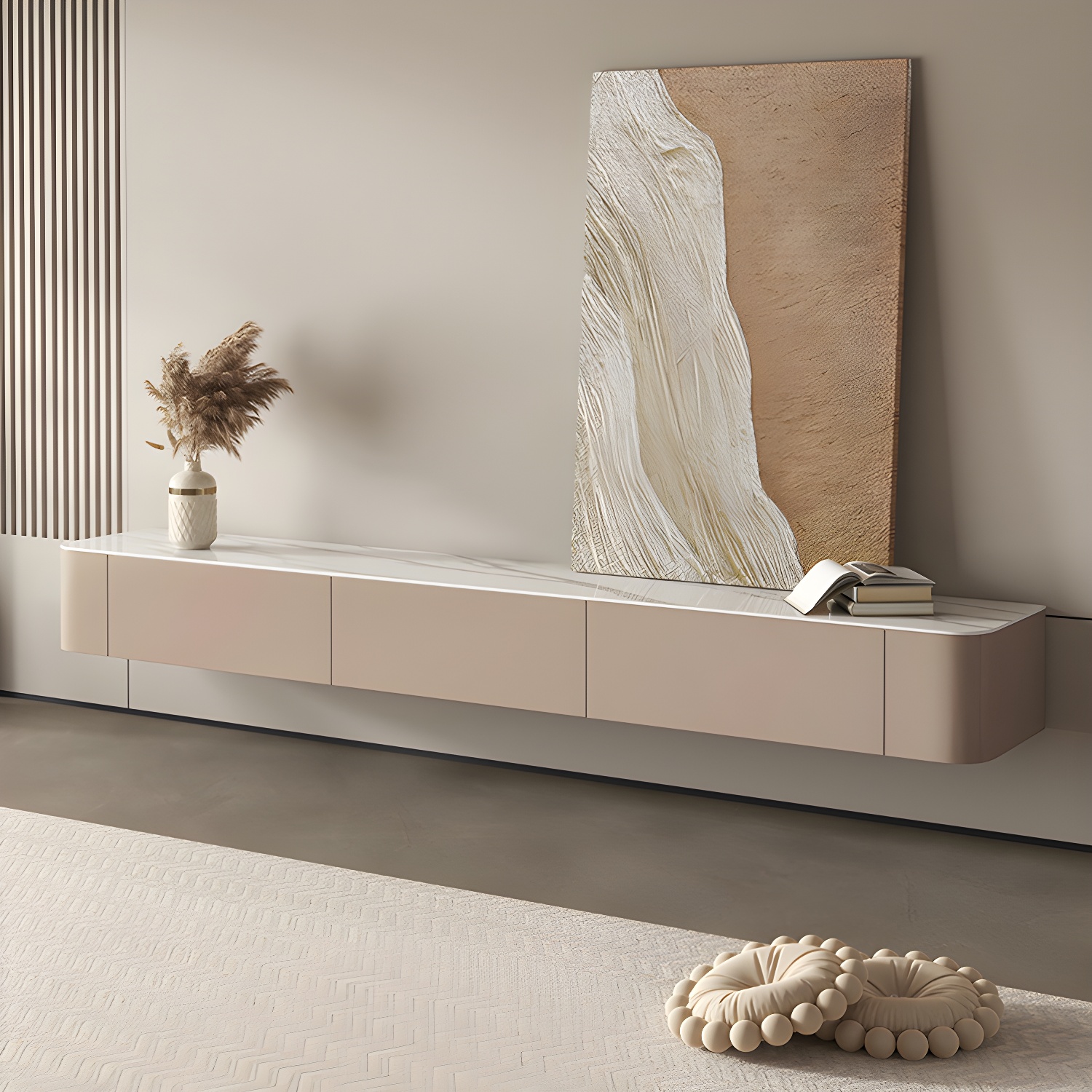 Floating Brown TV Stand | Ormau - image 3