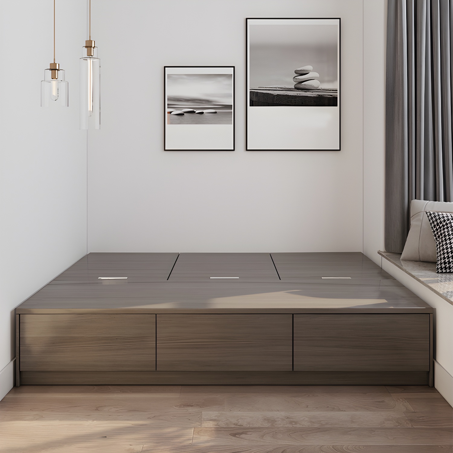 Light Brown Platform Bed | Ormau - image 13
