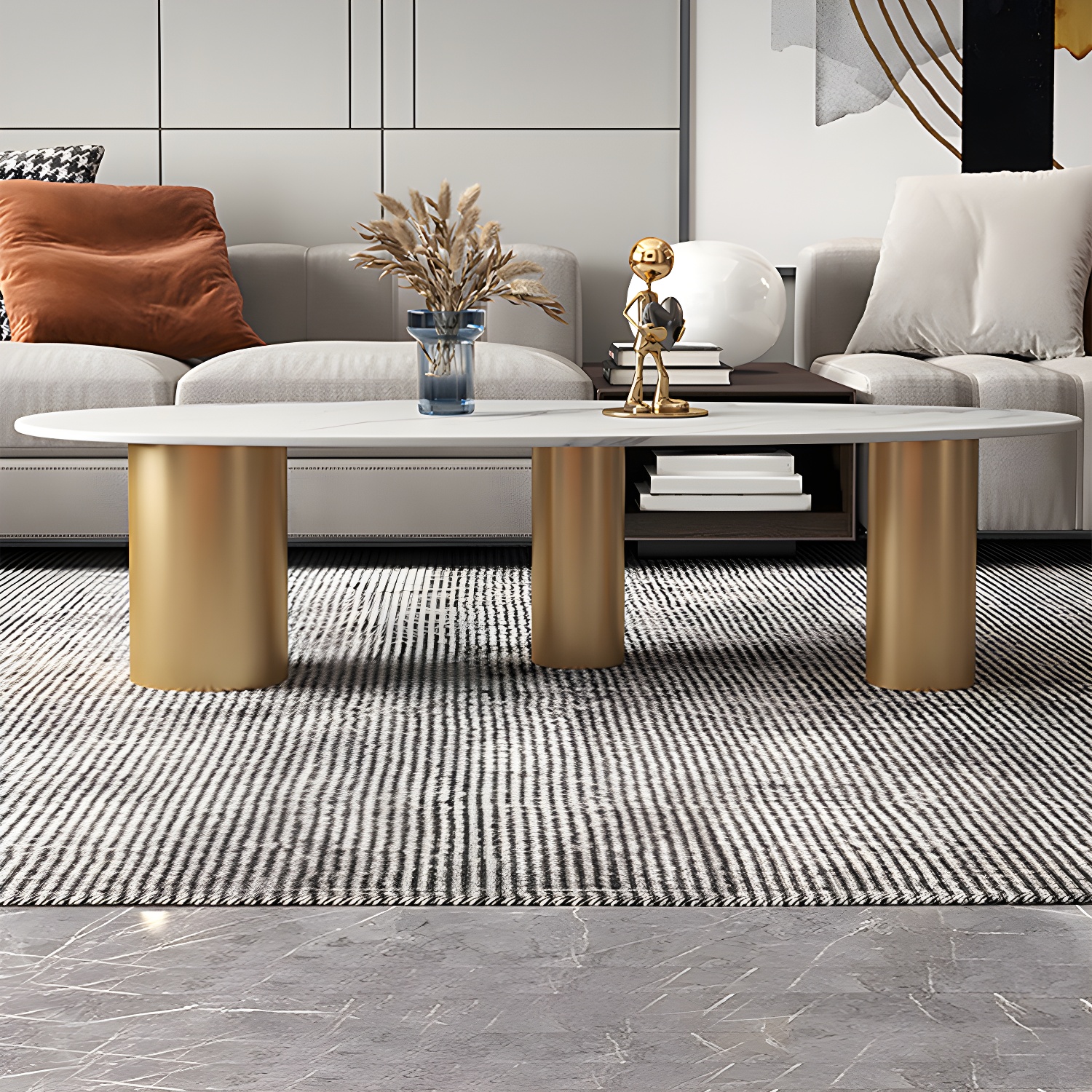 Elliptical Stone Coffee Table | Ormau - image 4