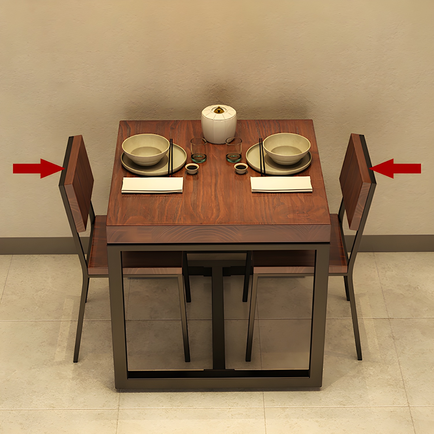Industrial Square Dining Table | Ormau - image 9