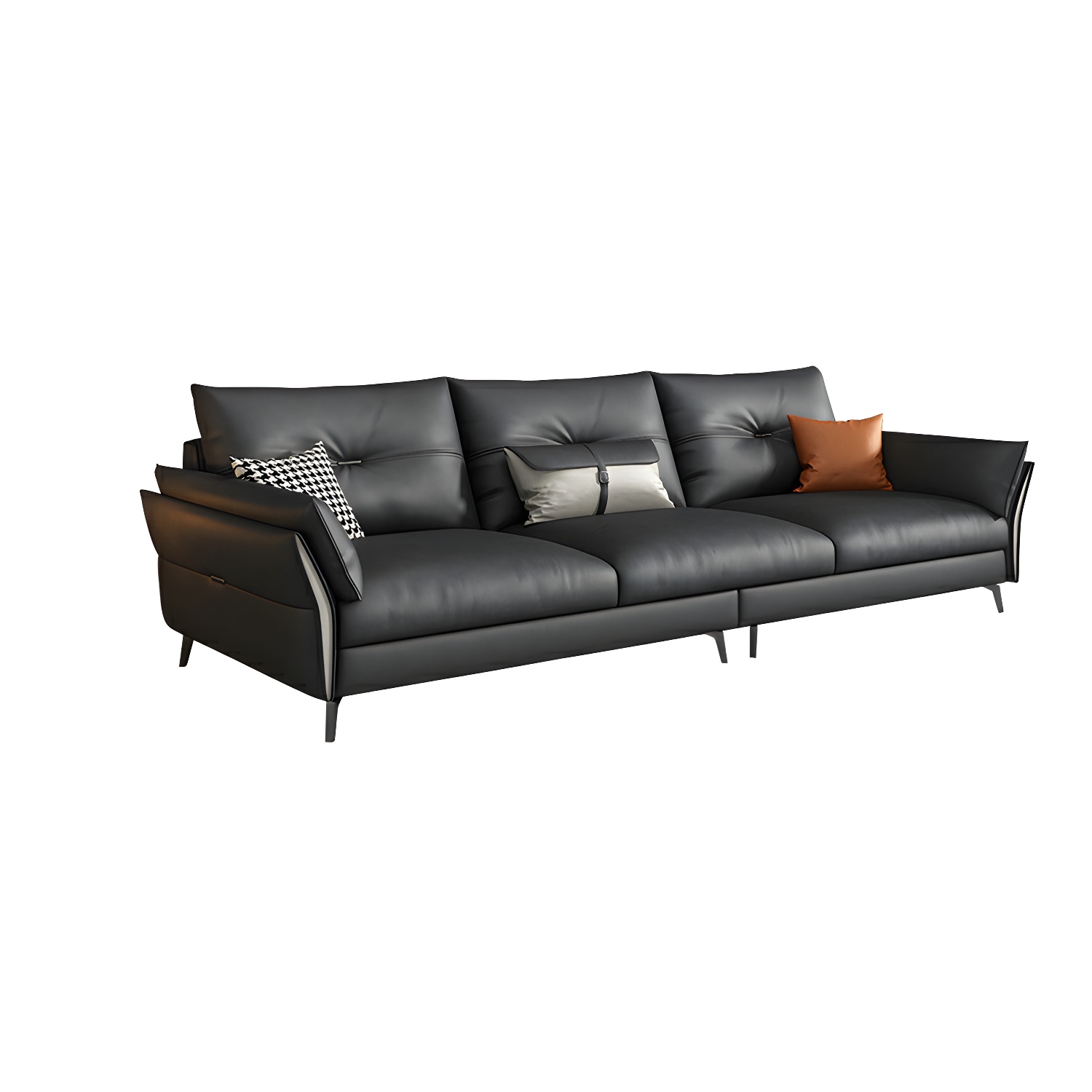 Tufted Gray Sectional | Ormau - image 5