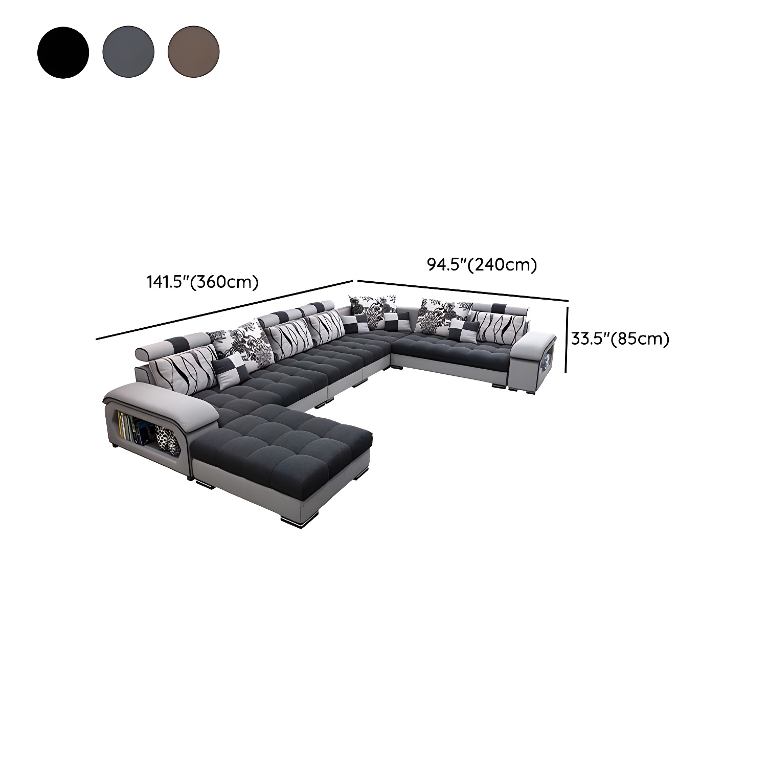 Modern U-Shape Sectional | Ormau - image 20