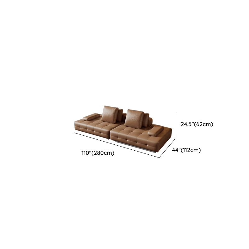 Coffee Leather Sofa | Ormau - image 12