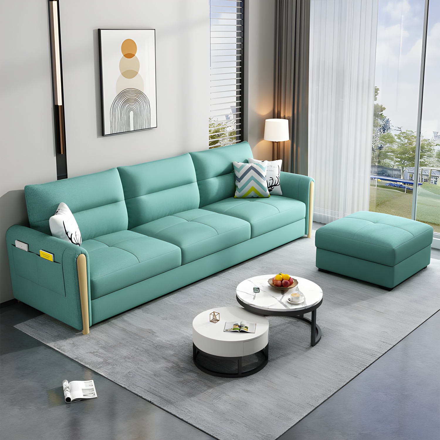 Green Sectional Sofa with Storage | Ormau - image 4