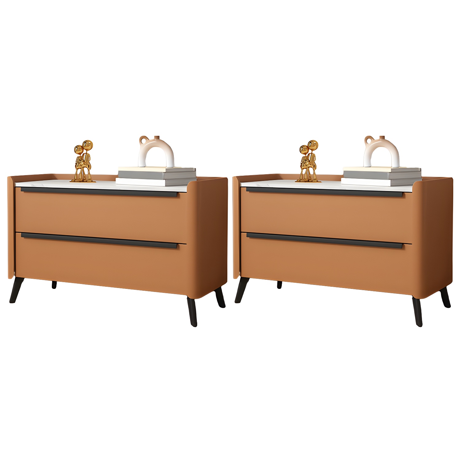 Modern Stone Top Nightstand | Ormau - image 25