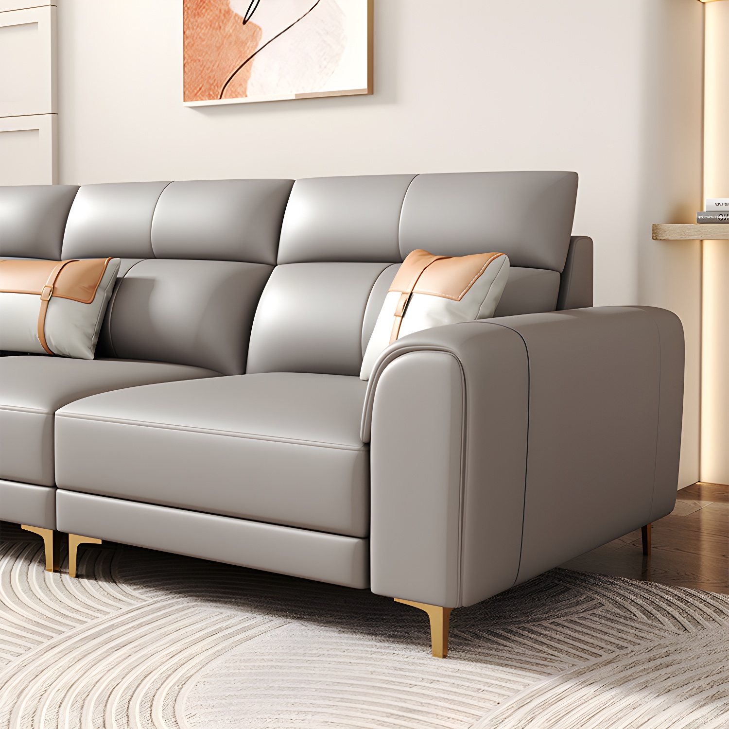 Modern Gray Sectional Sofa | Ormau - image 8