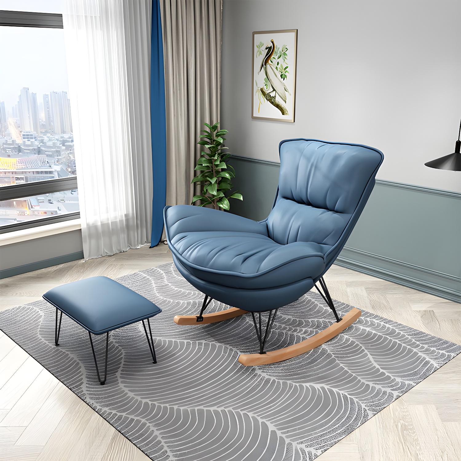 Glider Rocking Chair & Ottoman Set | Ormau - image 1