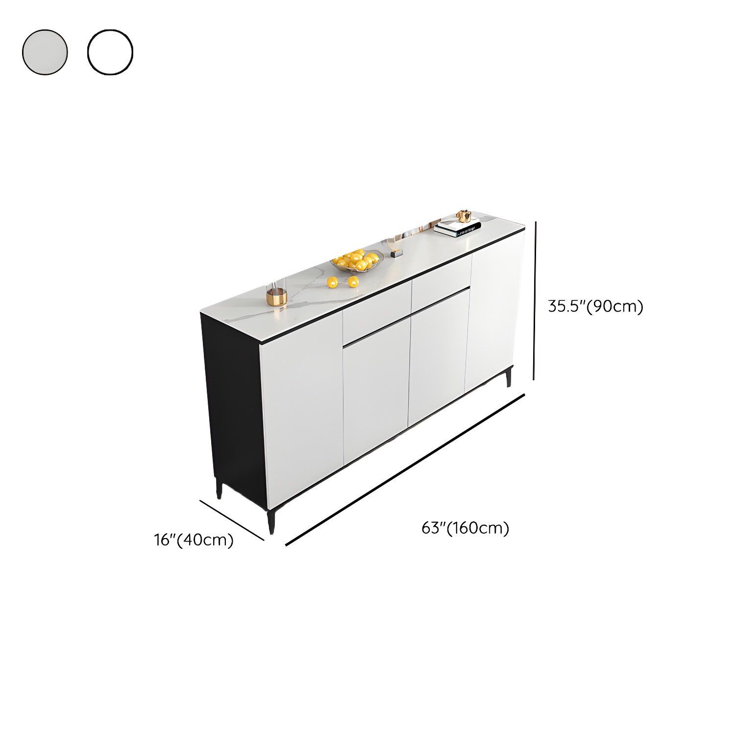 White Wood Buffet Sideboard | Ormau - image 17