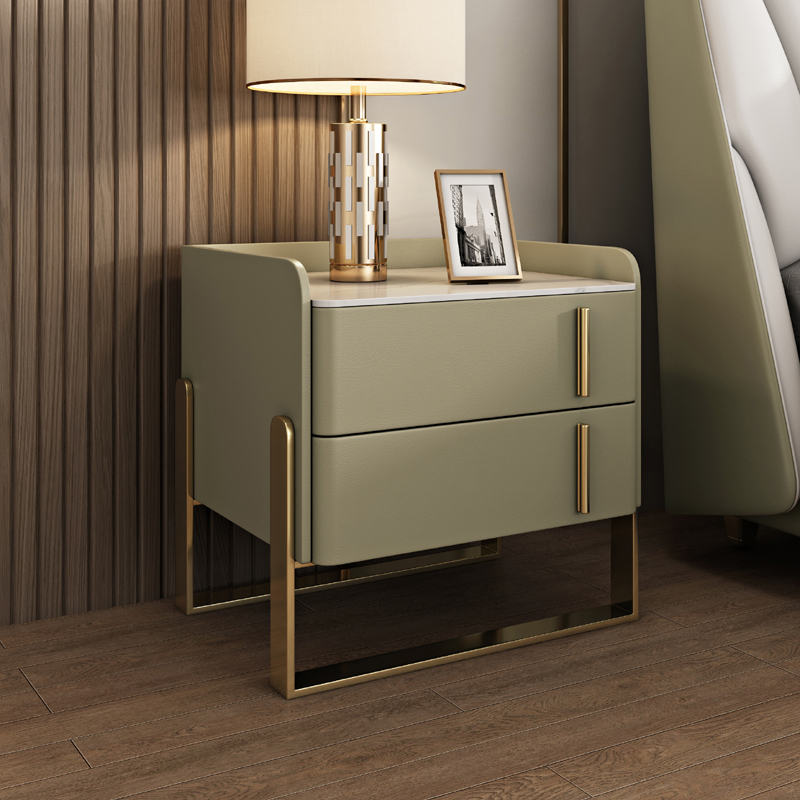 Drawer Nightstand with Stone Top | Ormau - image 23