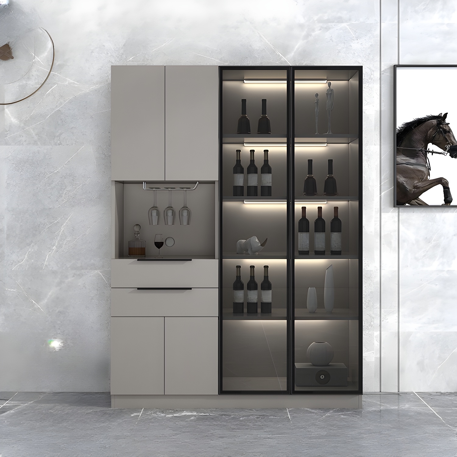 Elegant Glass Door Sideboard | Ormau - image 30