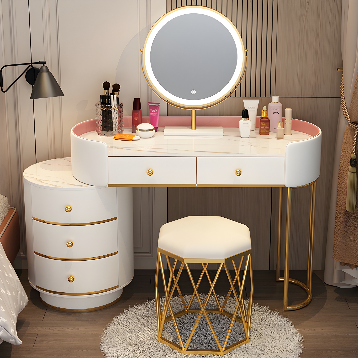 Metallic Lighted Vanity | Ormau - image 27