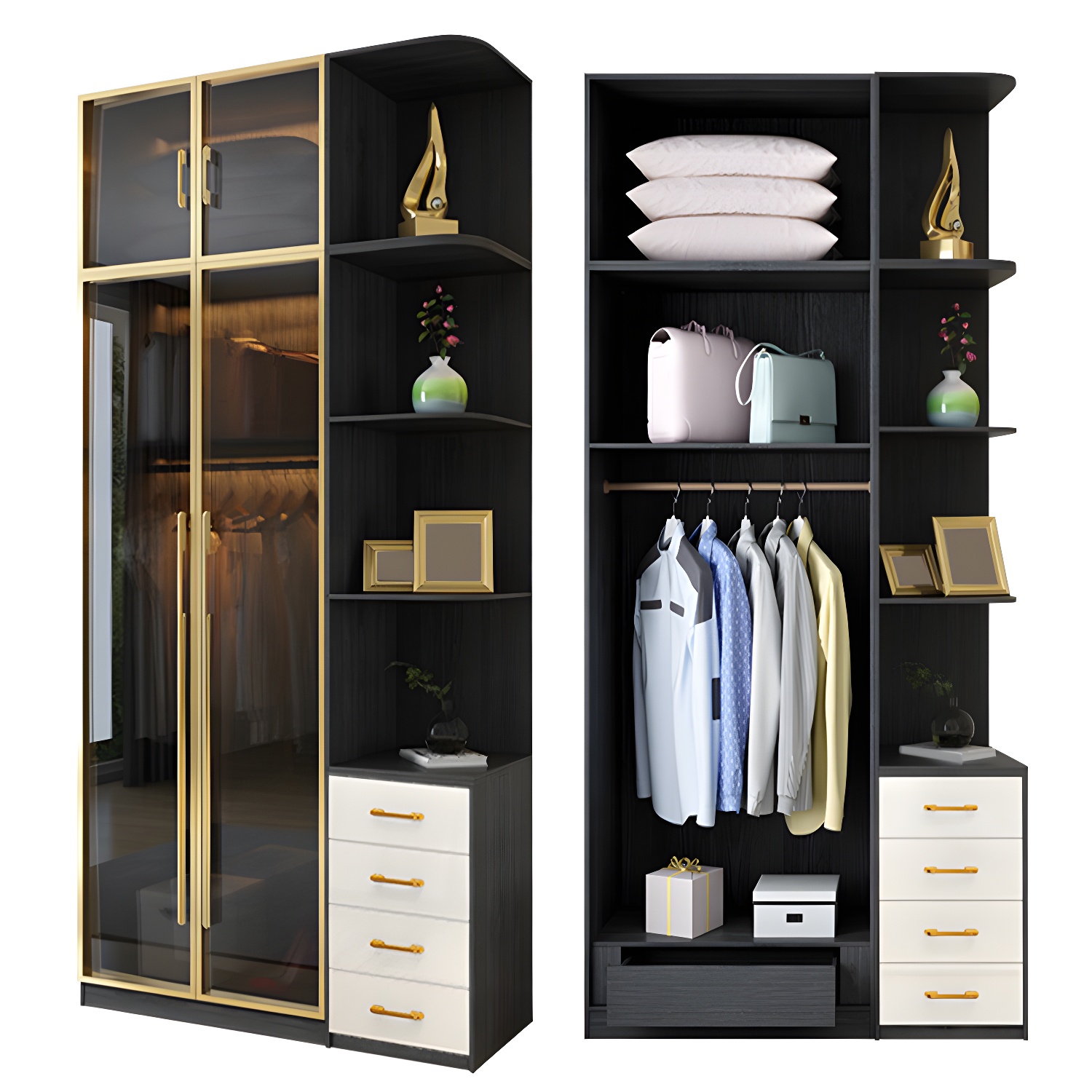 Modern Glass Door Wardrobe | Ormau - image 48
