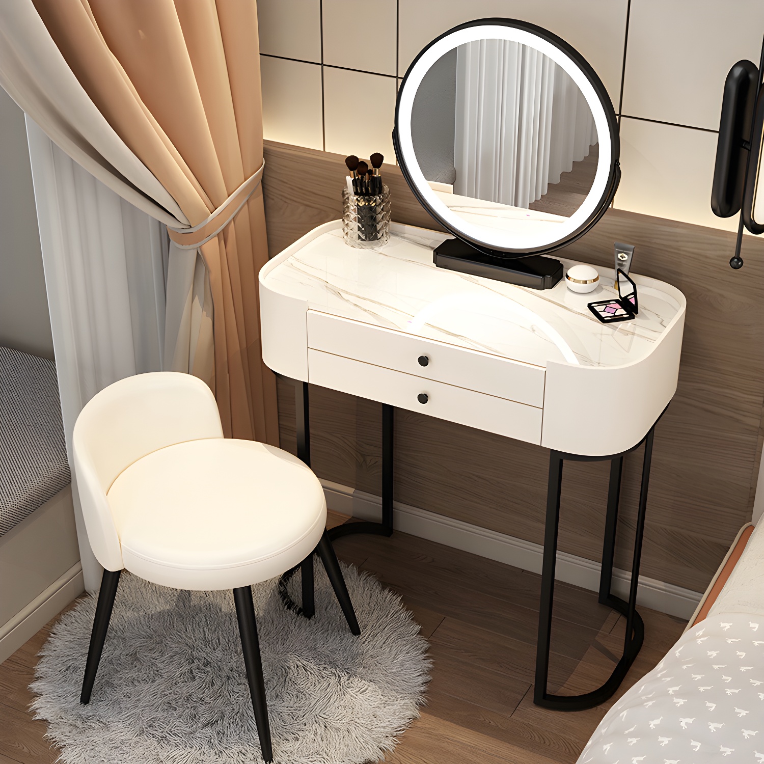 Contemporary Vanity Desk with Stool | Ormau - image 23
