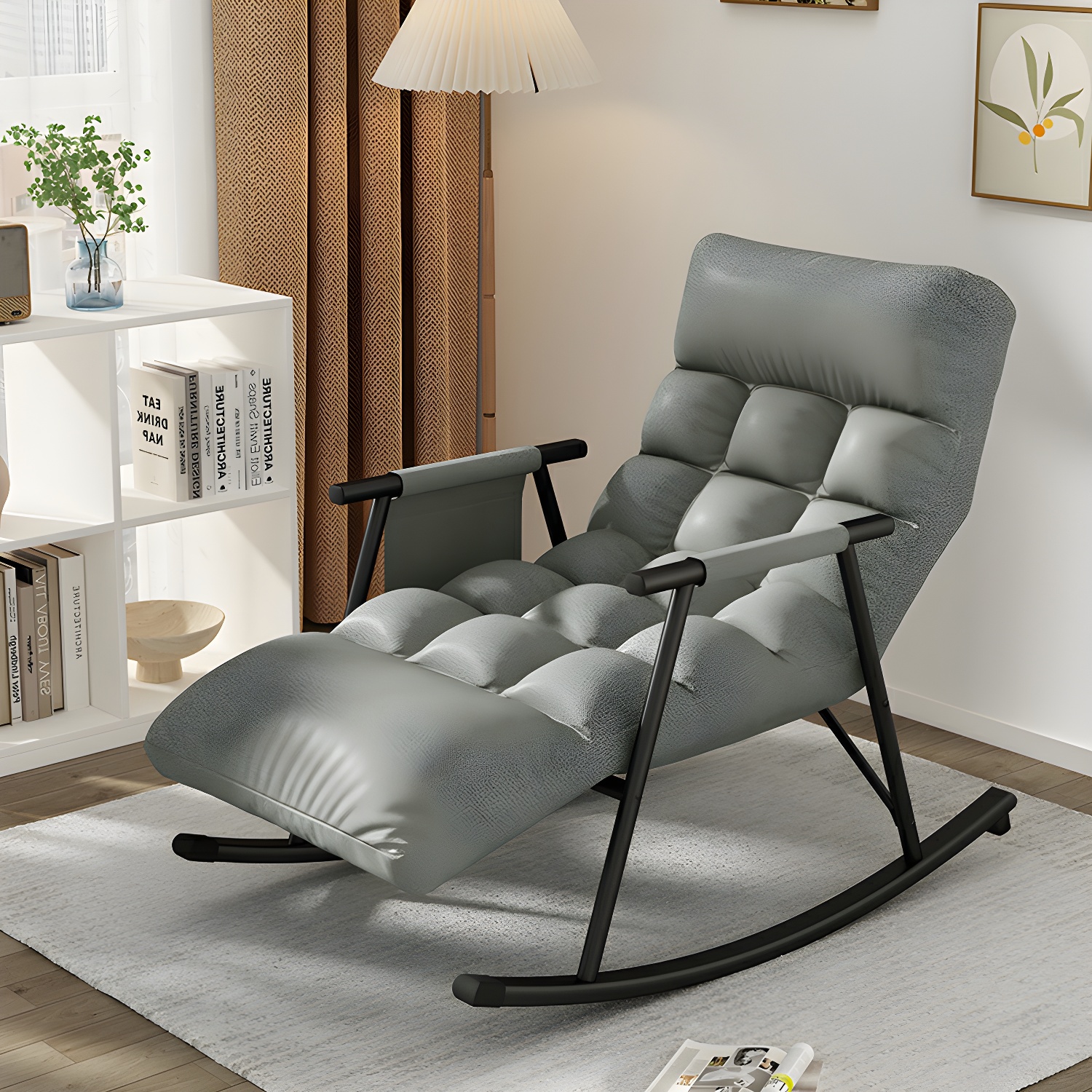 Chic Upholstered Rocking Chair | Ormau - image 34