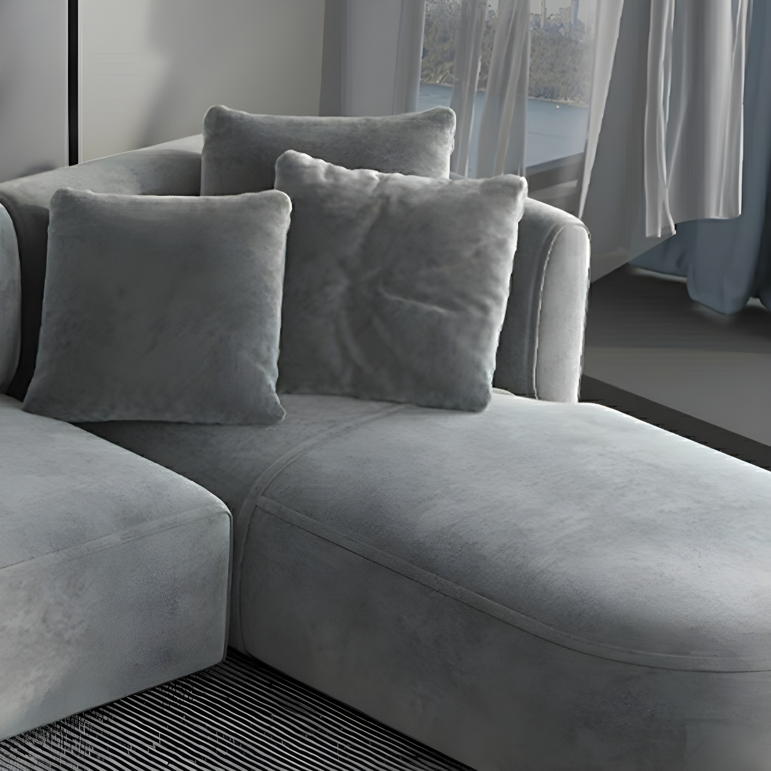 Flannel Sectional Sofa | Ormau - image 9