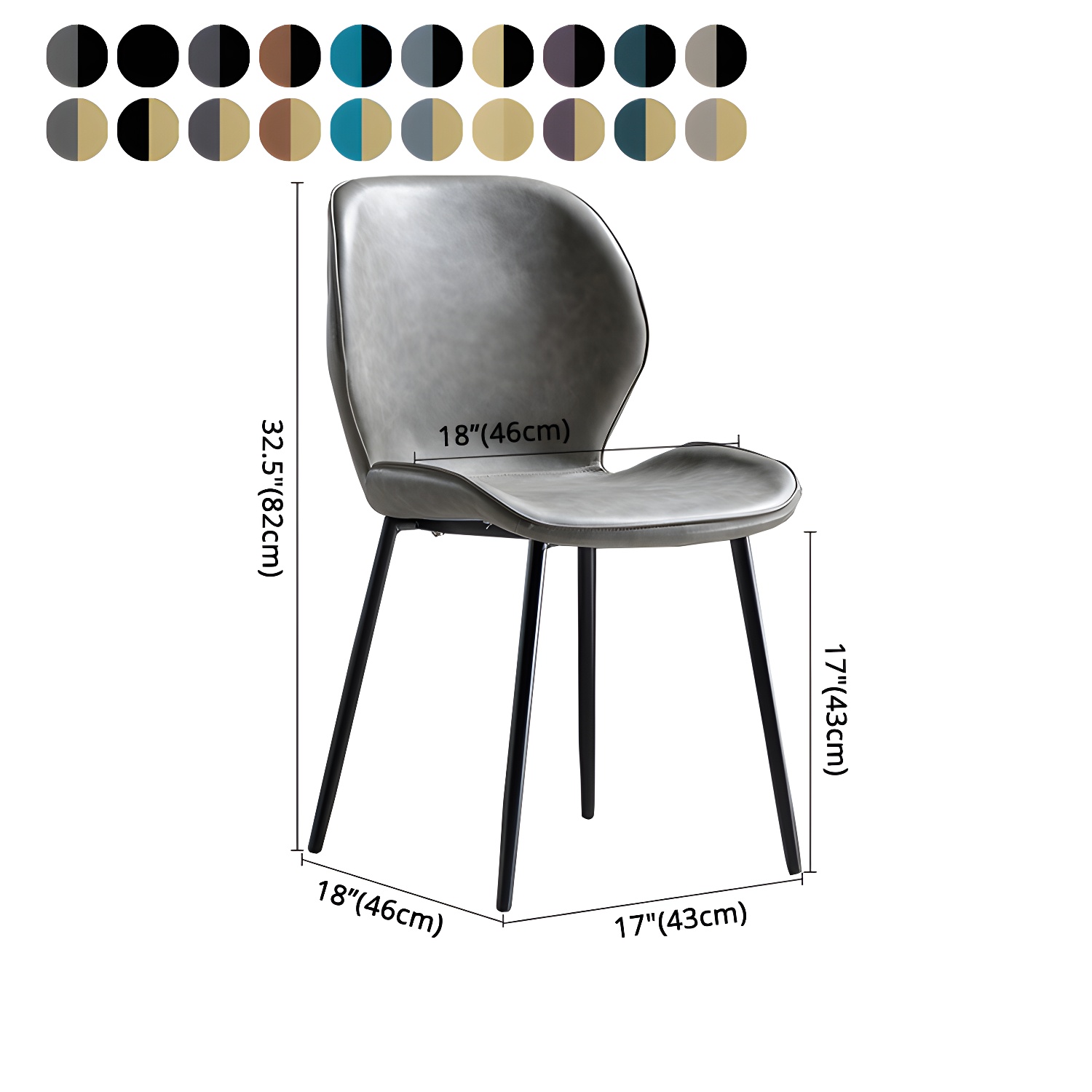 Wingback Leather Dining Chair | Ormau - image 25