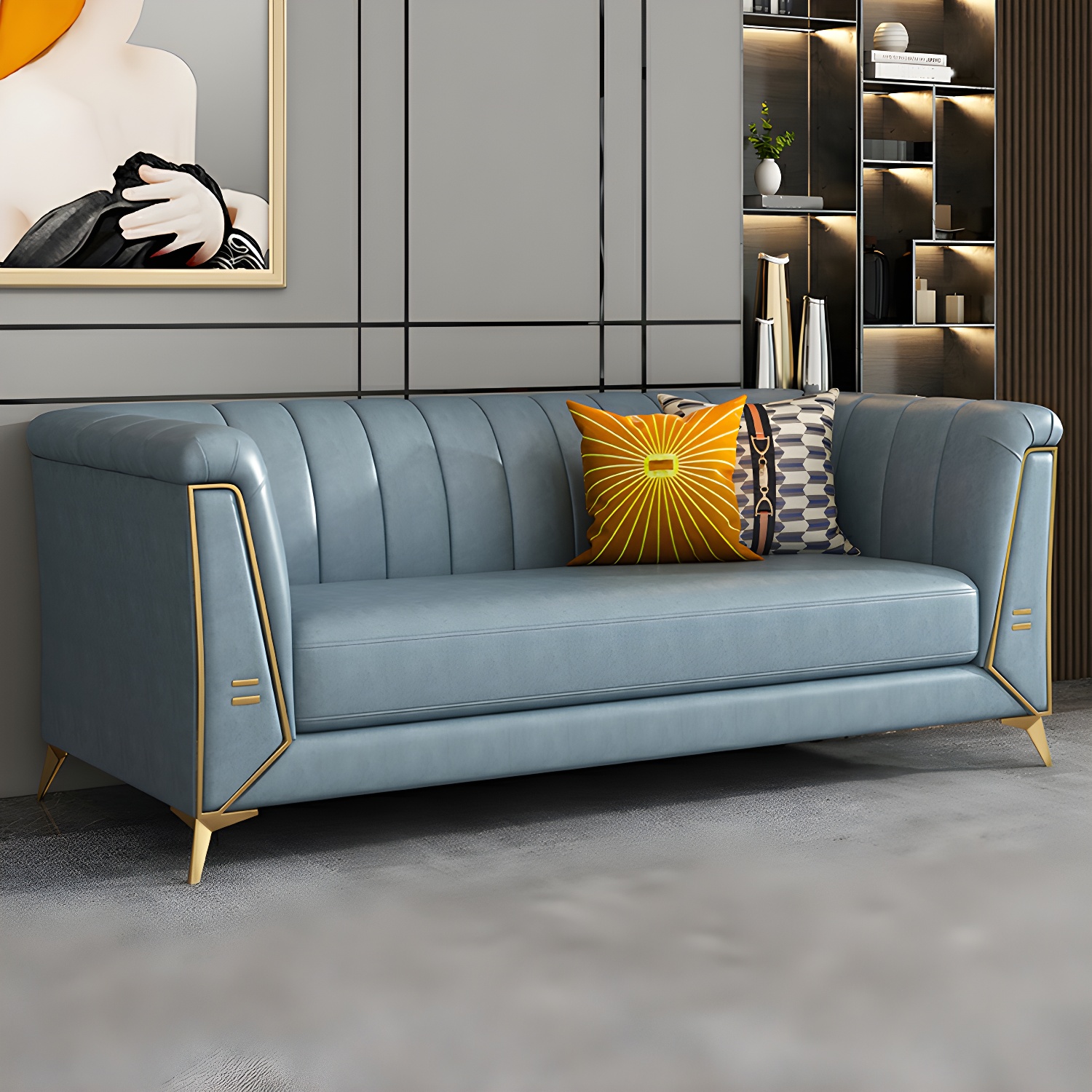 Glam Wood Frame Sofa | Ormau - image 34