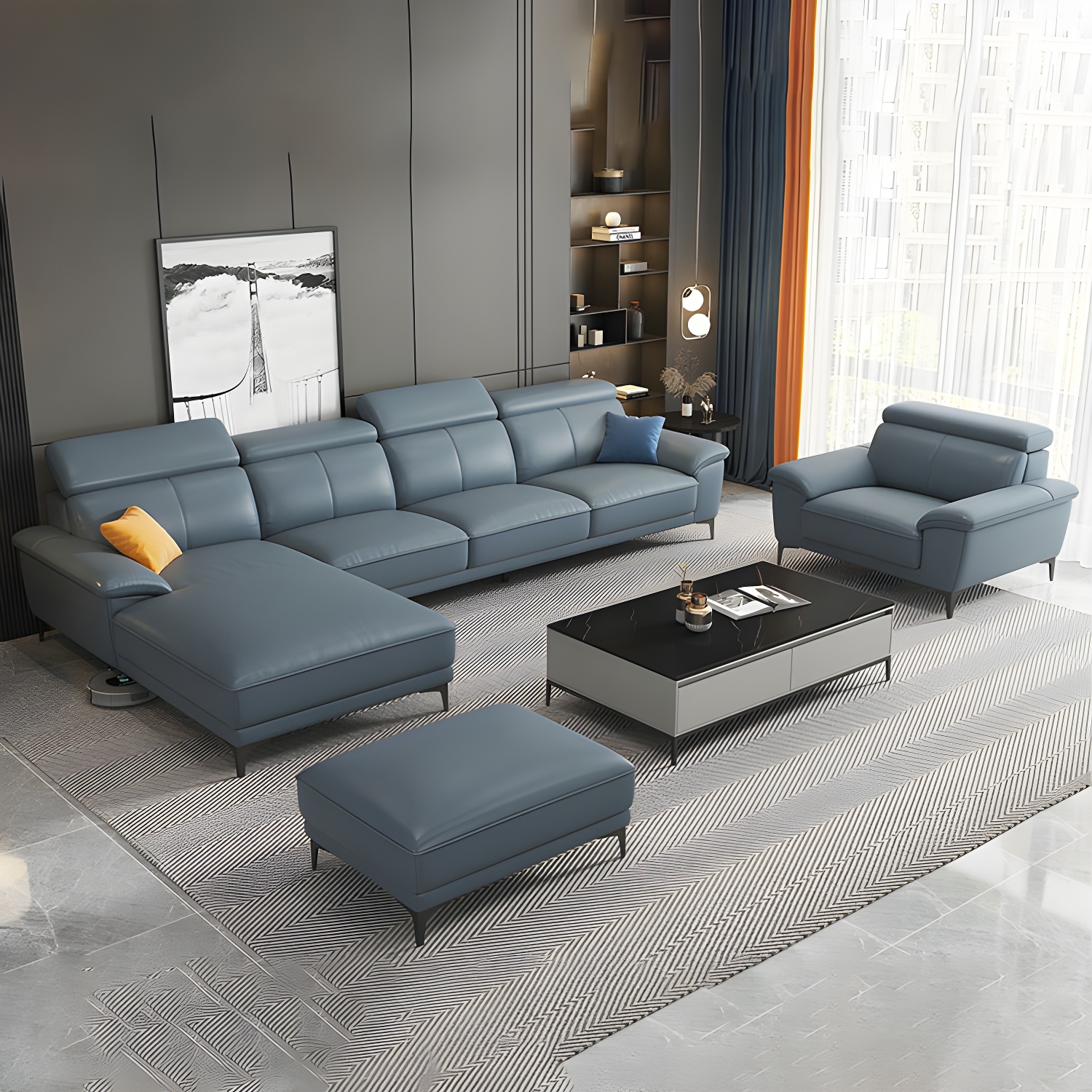 Leather Sectional Sofa | Ormau - image 3