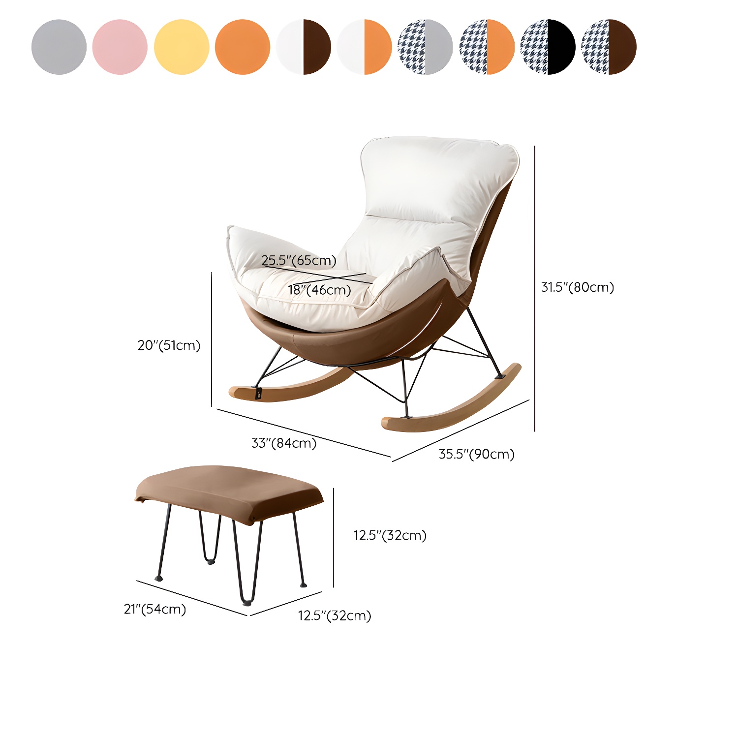 Upholstered Rocking Chair | Ormau - image 19