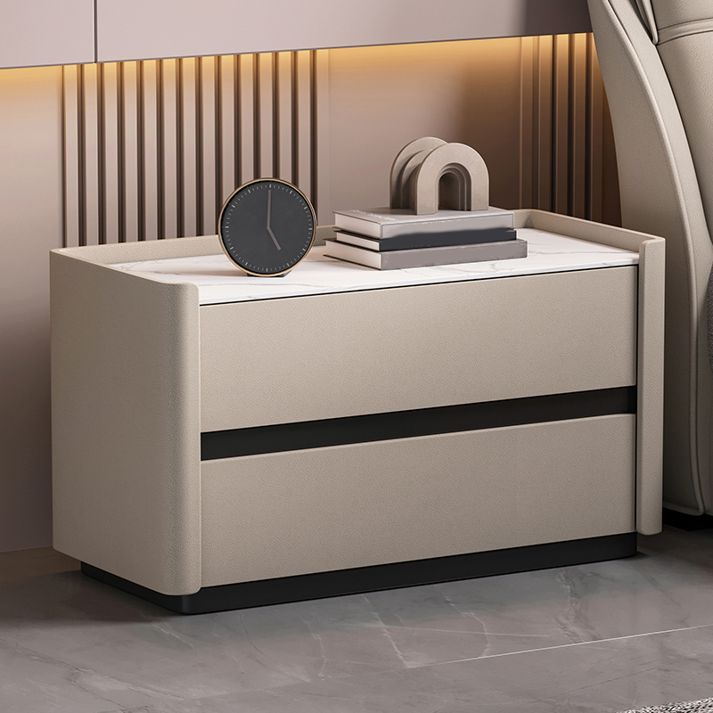 Modern Stone Top Nightstand | Ormau - image 5
