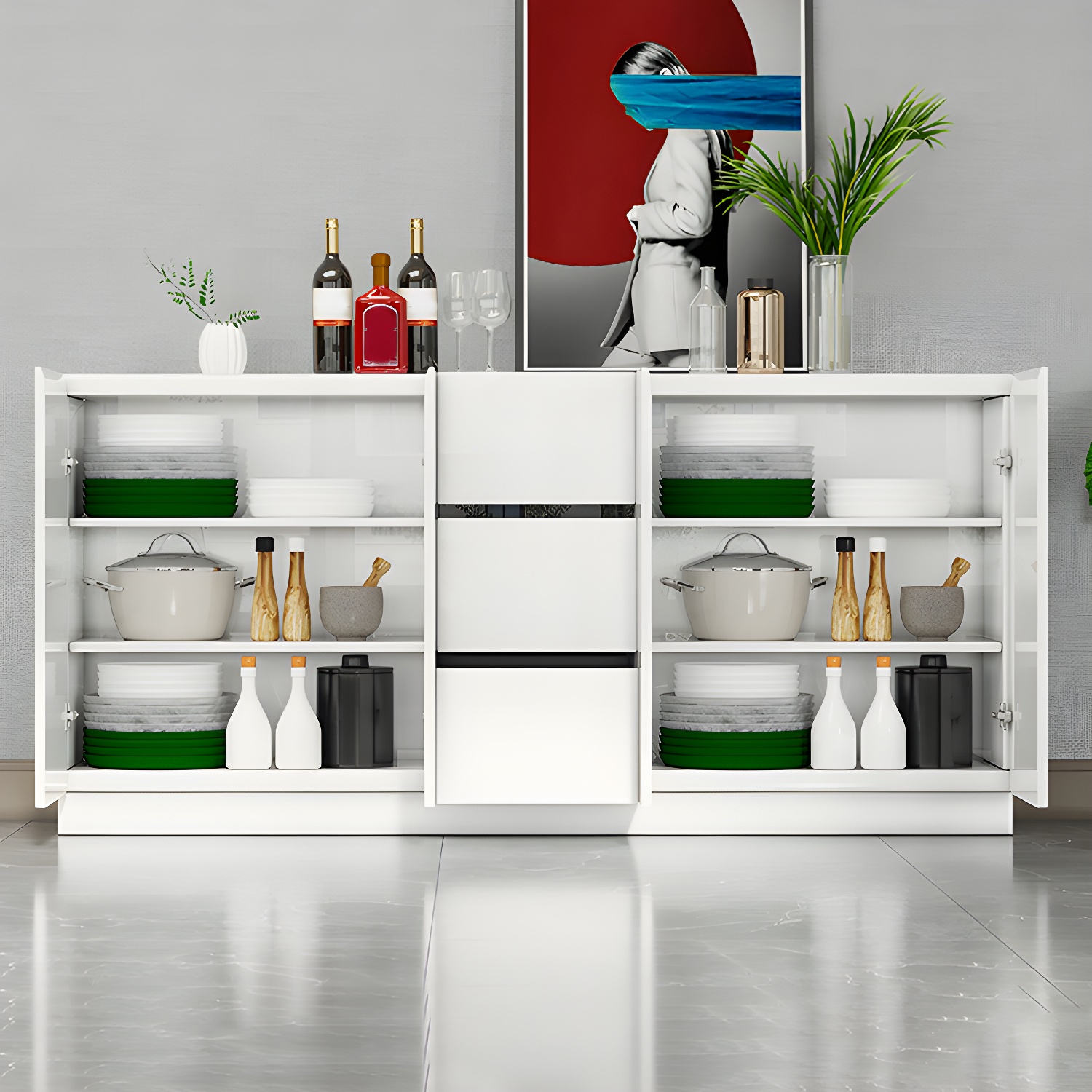 Modern White Sideboard | Ormau - image 9