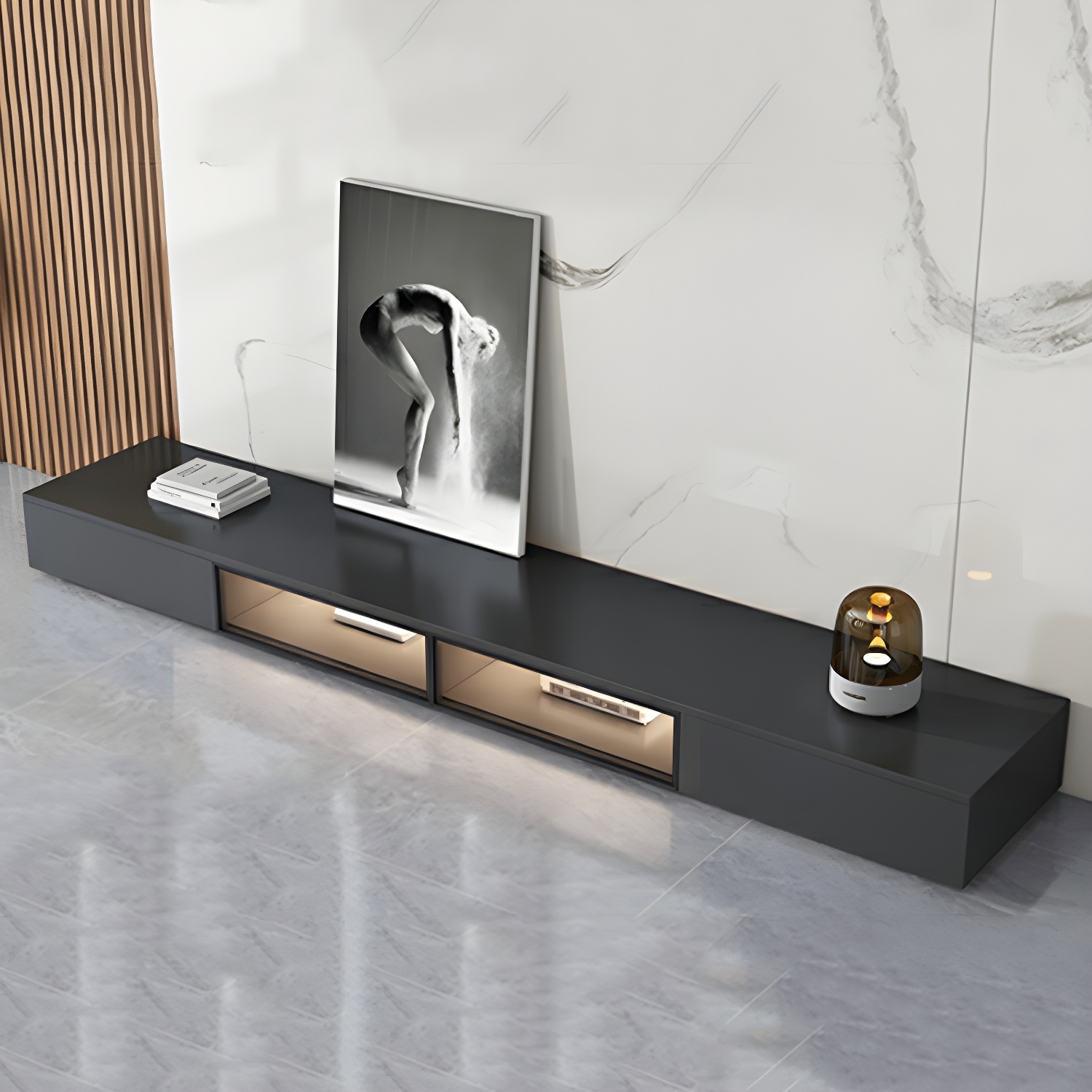 Black Low TV Stand | Ormau - image 3