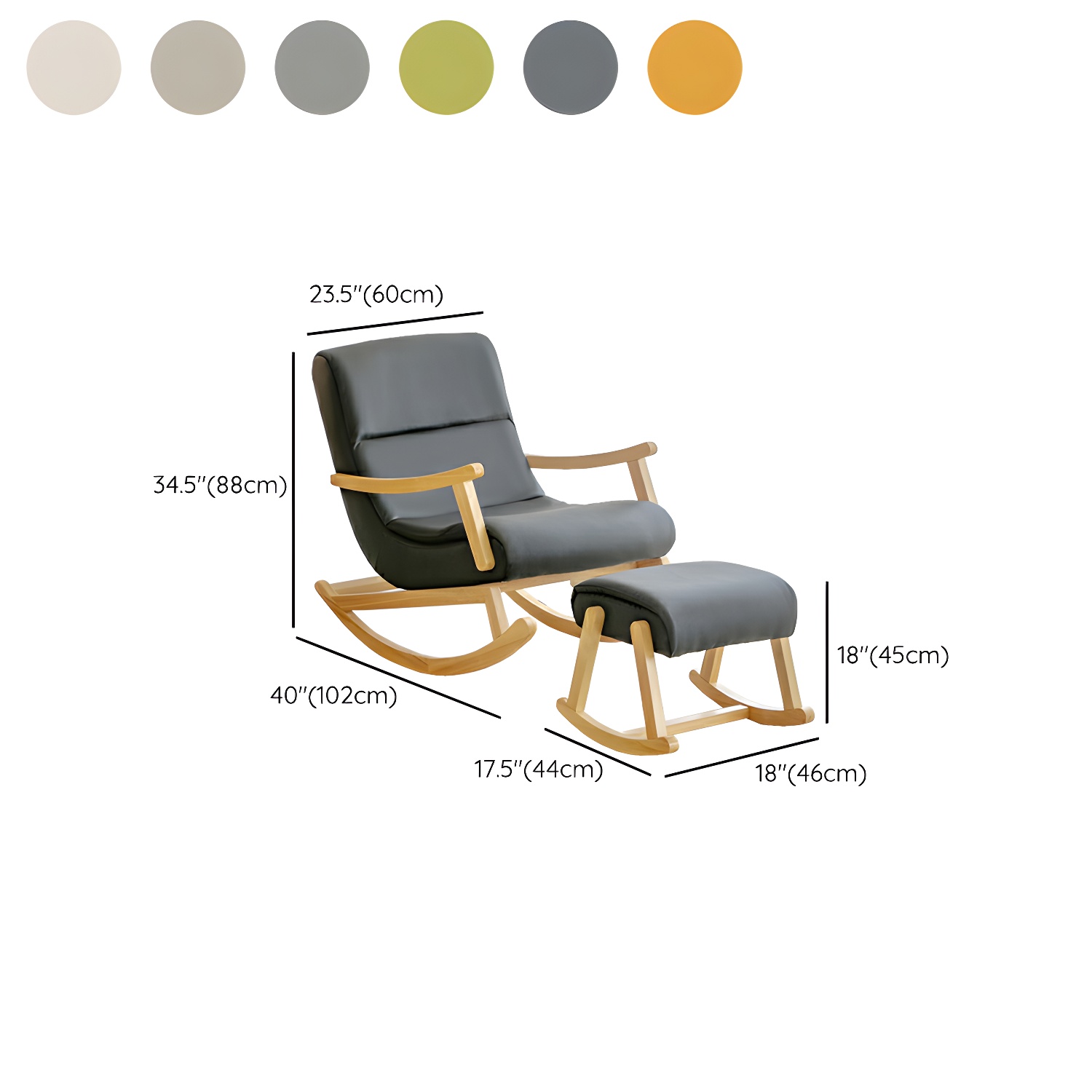 Upholstered Rocker & Ottoman | Ormau - image 17