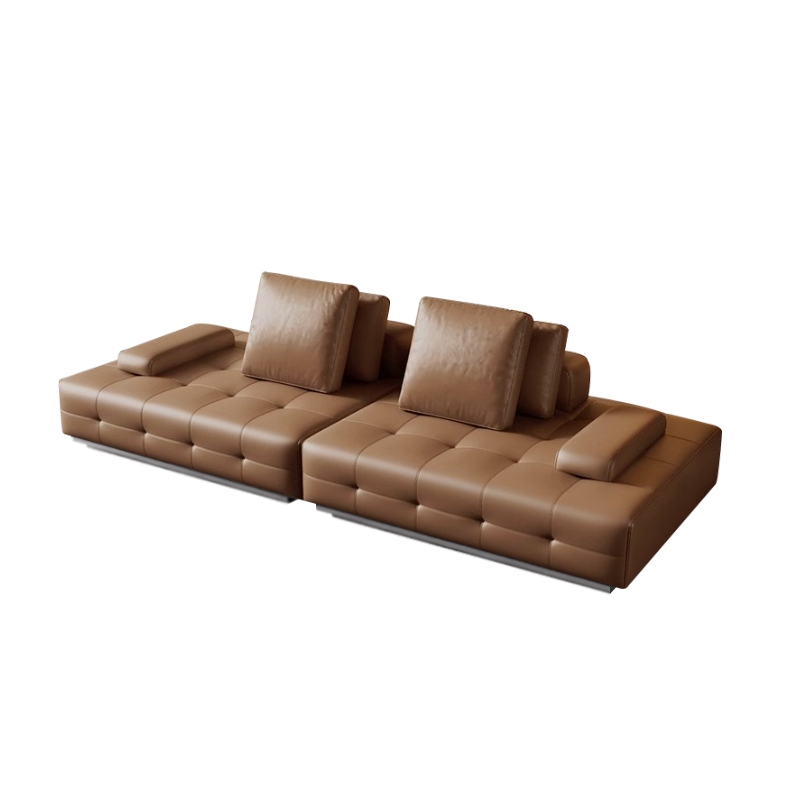 Coffee Leather Sofa | Ormau - image 23