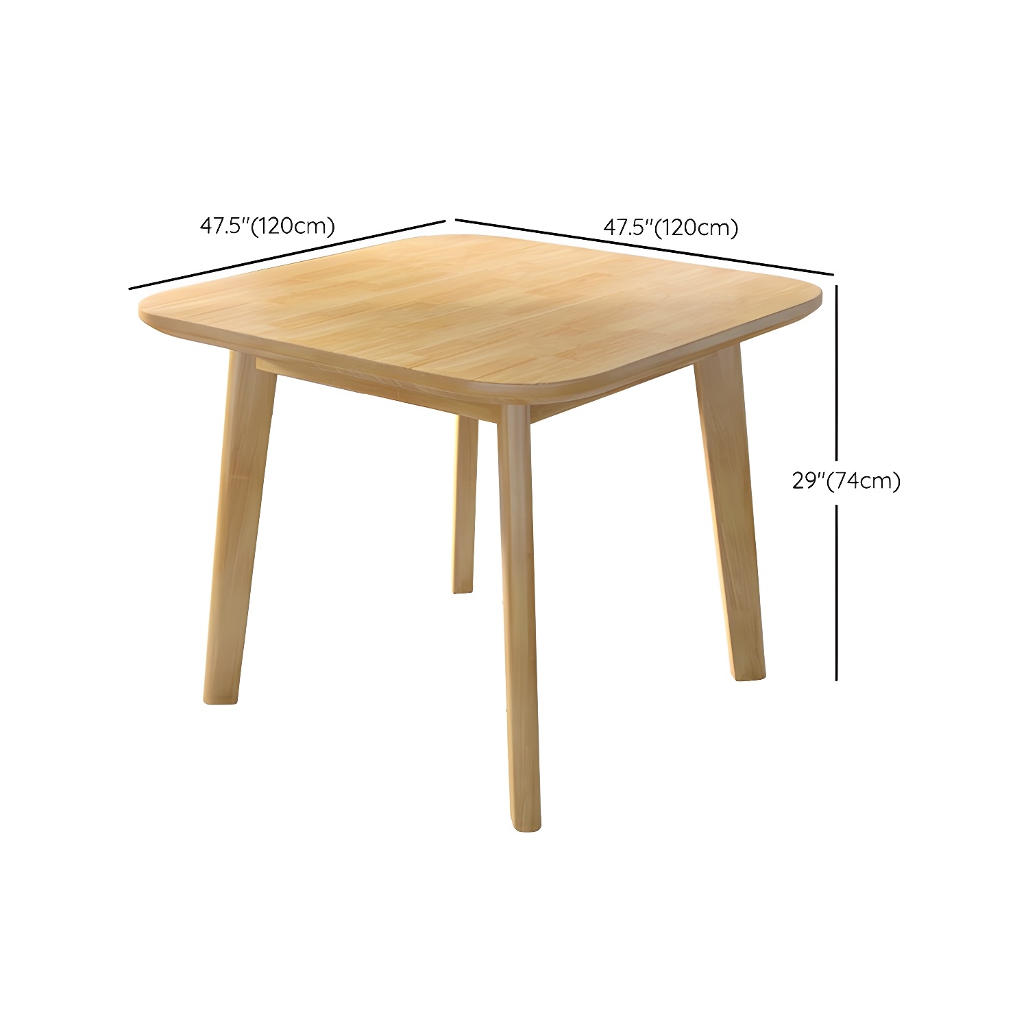 Natural Wood Square Dining Table | Ormau - image 15