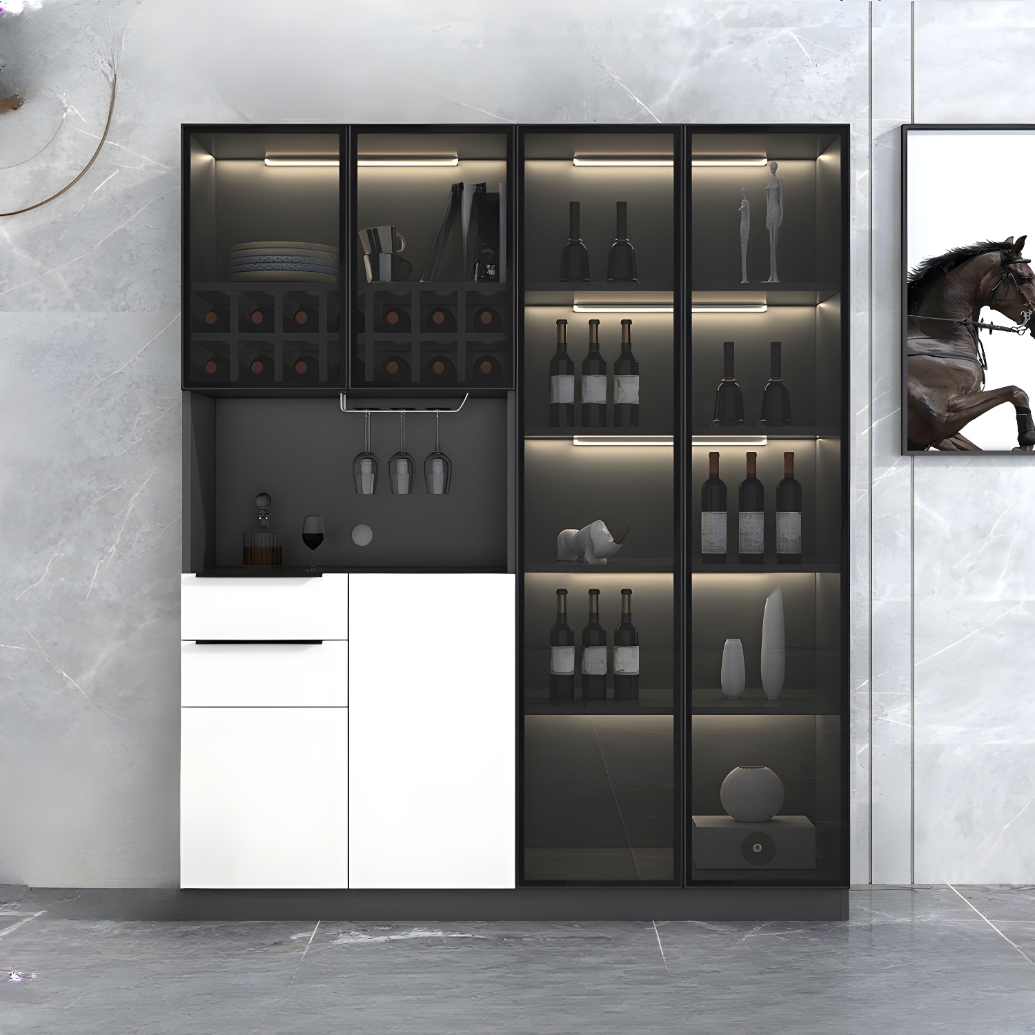 Elegant Glass Door Sideboard | Ormau - image 28