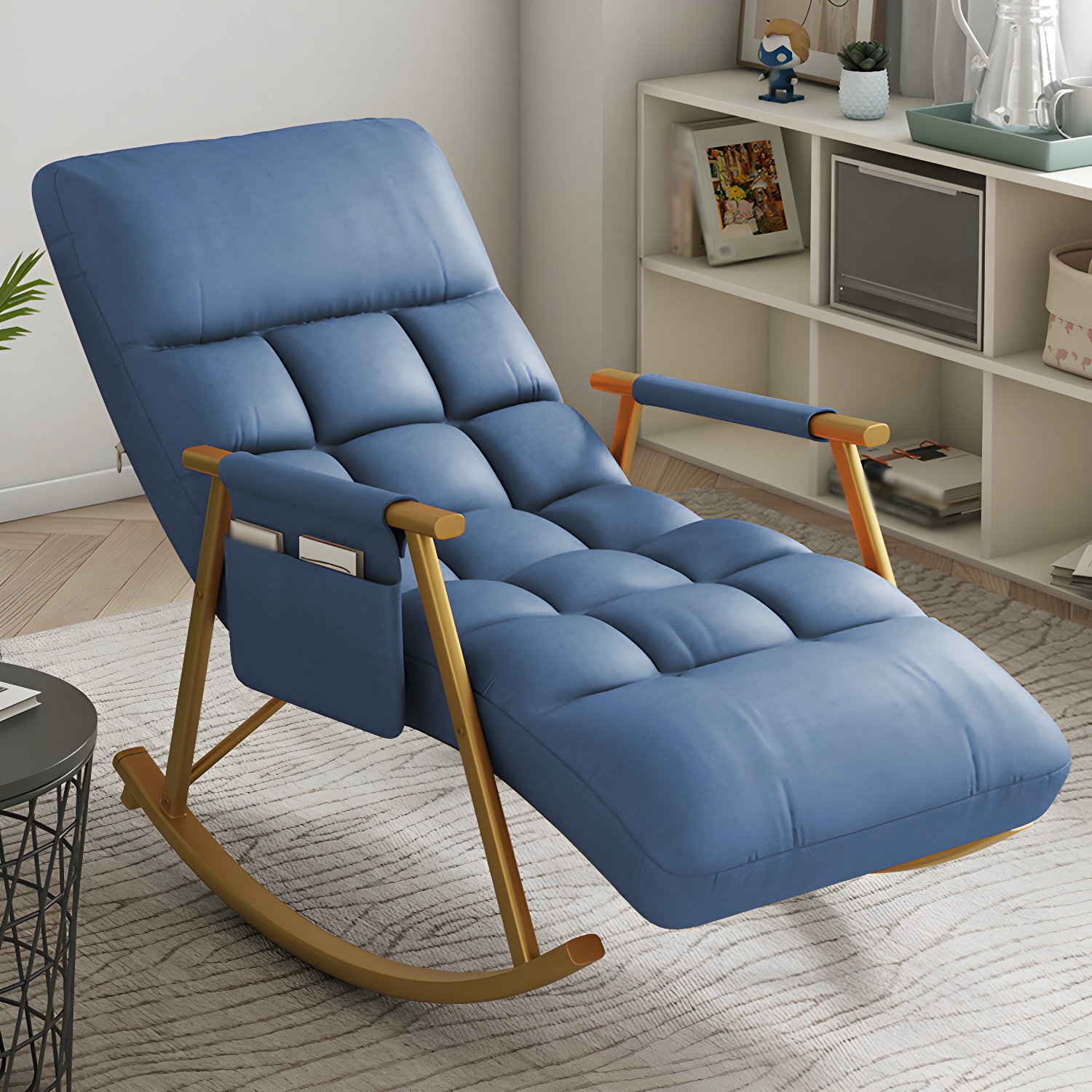 Faux Leather Rocking Chair | Ormau - image 9