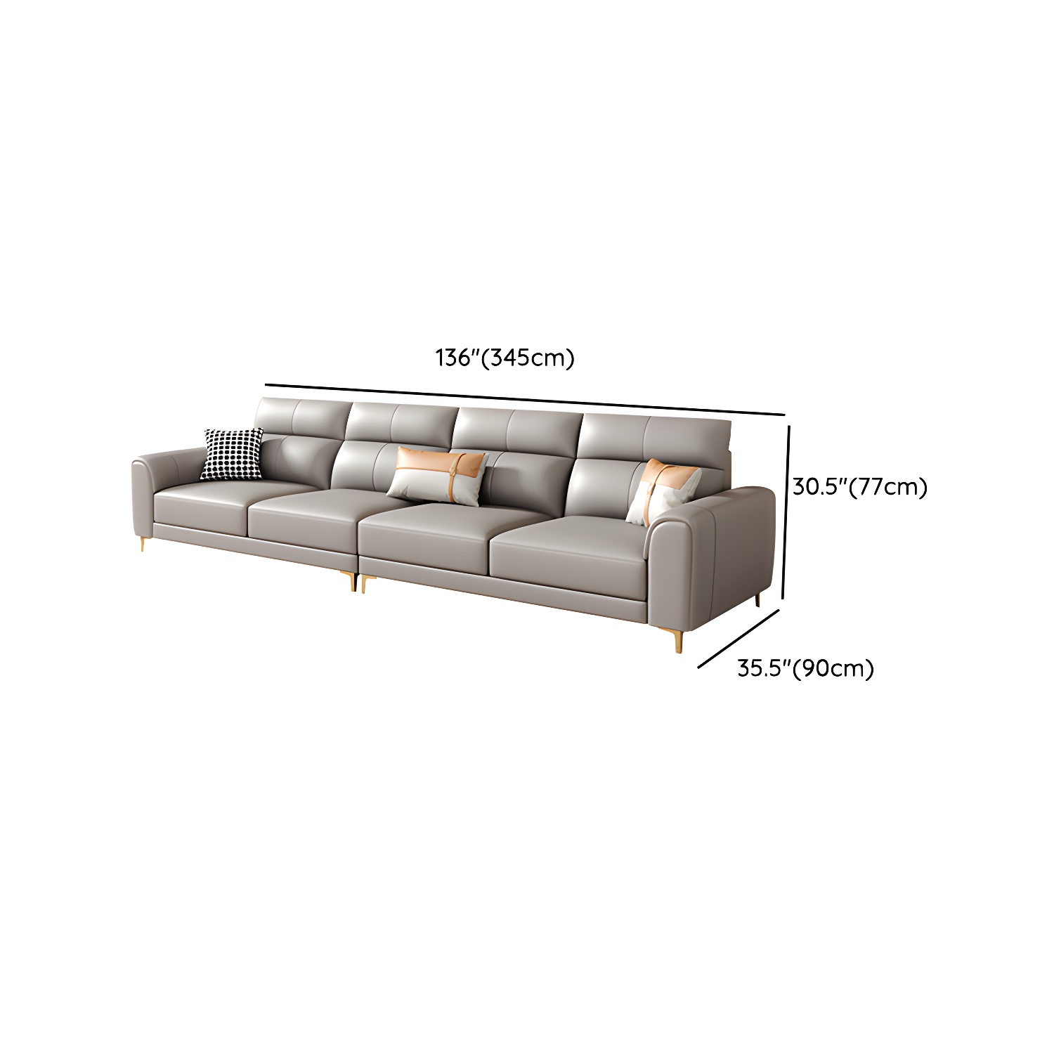 Modern Gray Sectional Sofa | Ormau - image 17