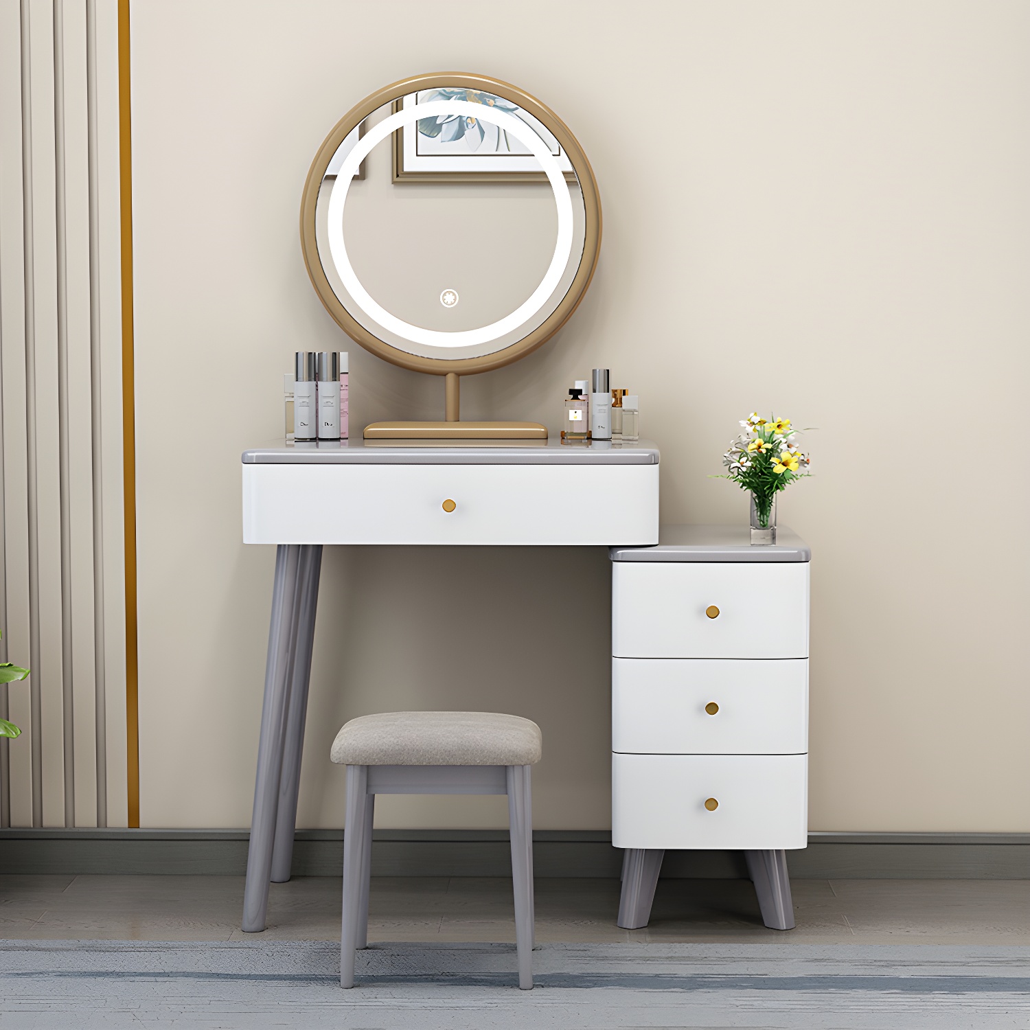 Modern Vanity Desk with Mirror | Ormau - image 12