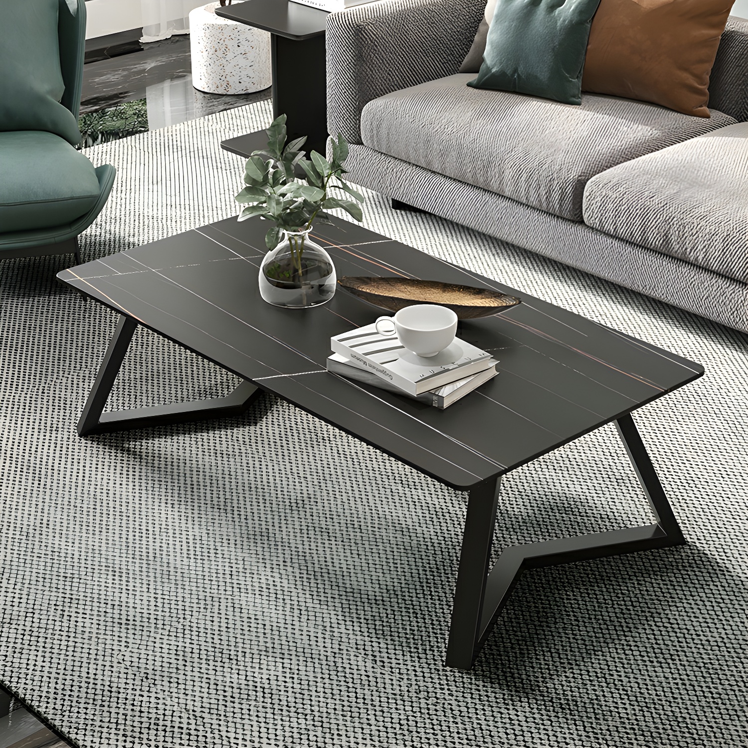 Stone & Iron Coffee Table | Ormau - image 1