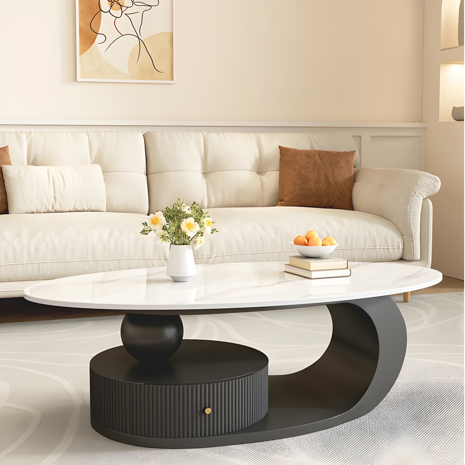Oval Stone Coffee Table | Ormau - image 3