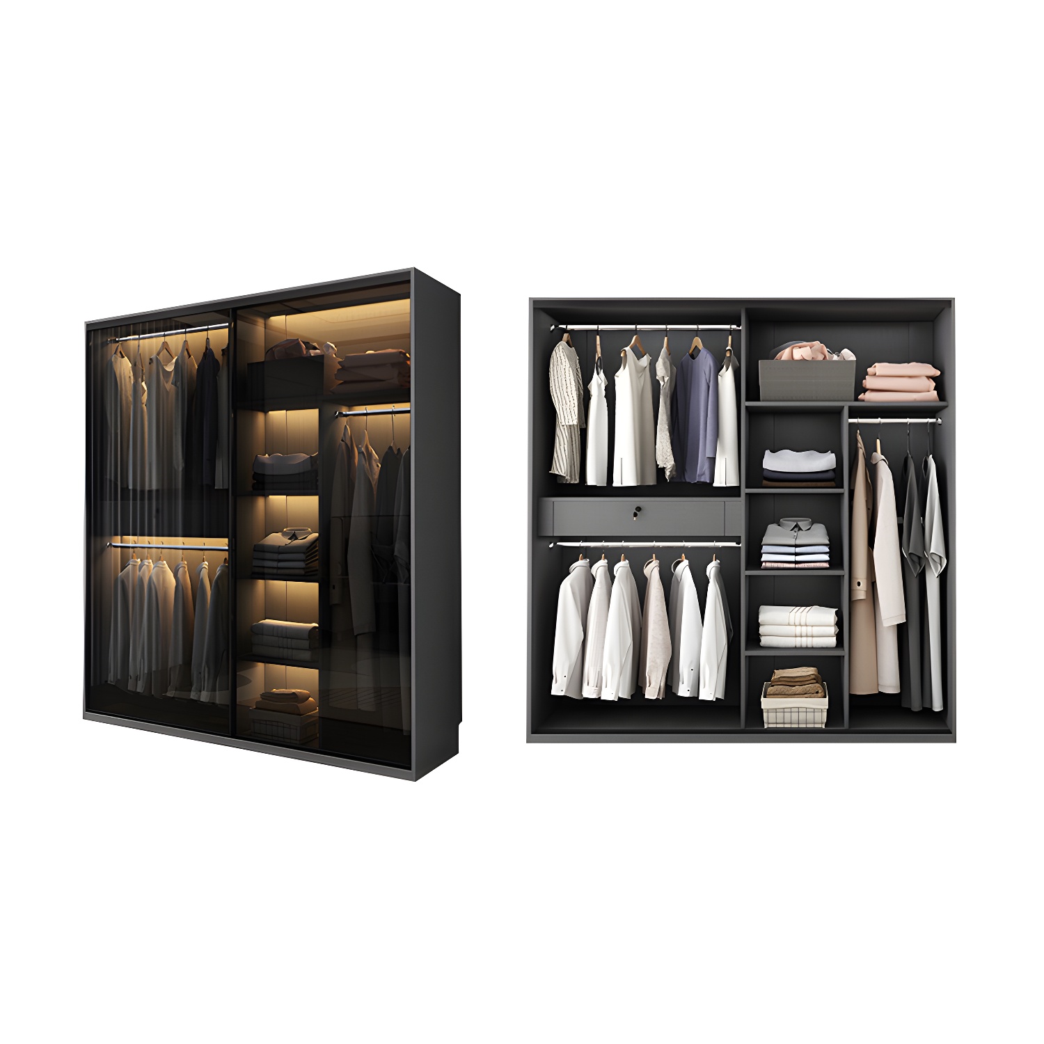 Modern Black Wardrobe | Ormau - image 23