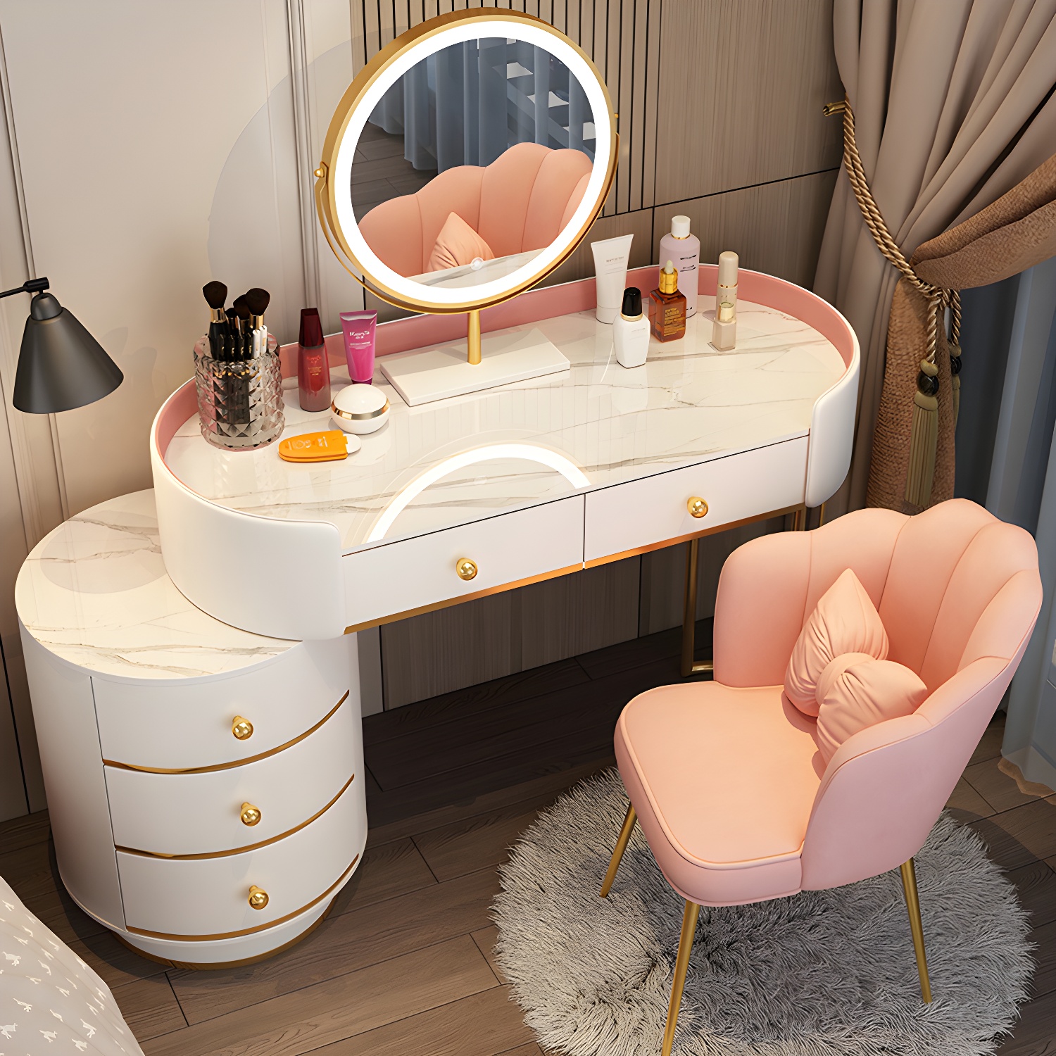 Metallic Lighted Vanity | Ormau - image 38
