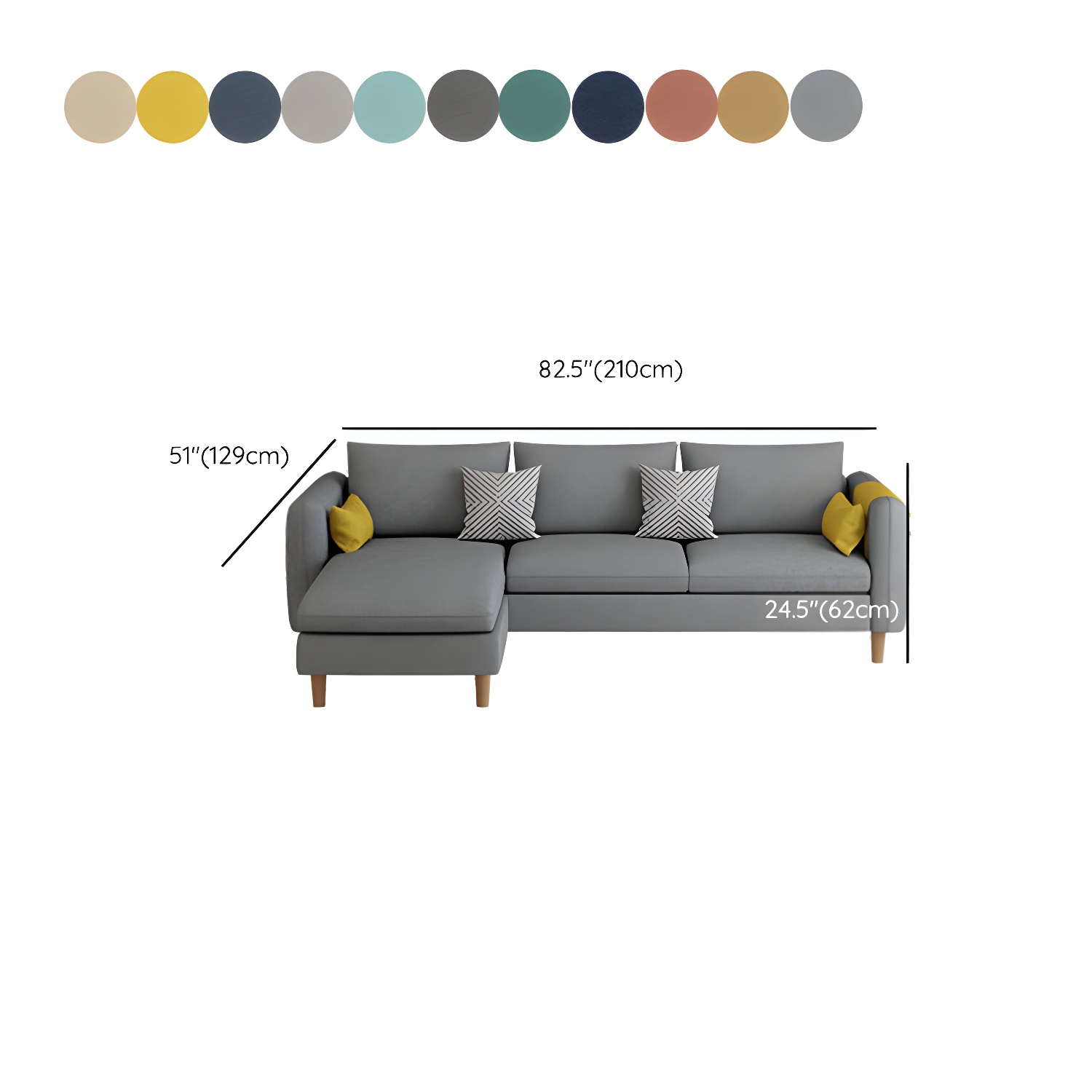 Modern L-Sectional Sofa | Ormau - image 27