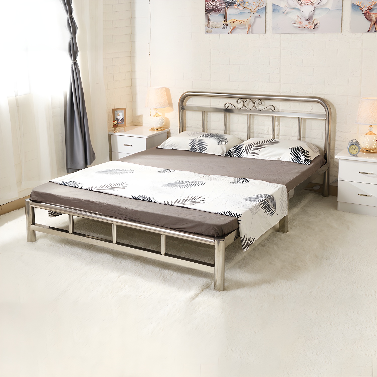 Silver Steel Bed | Ormau - image 2