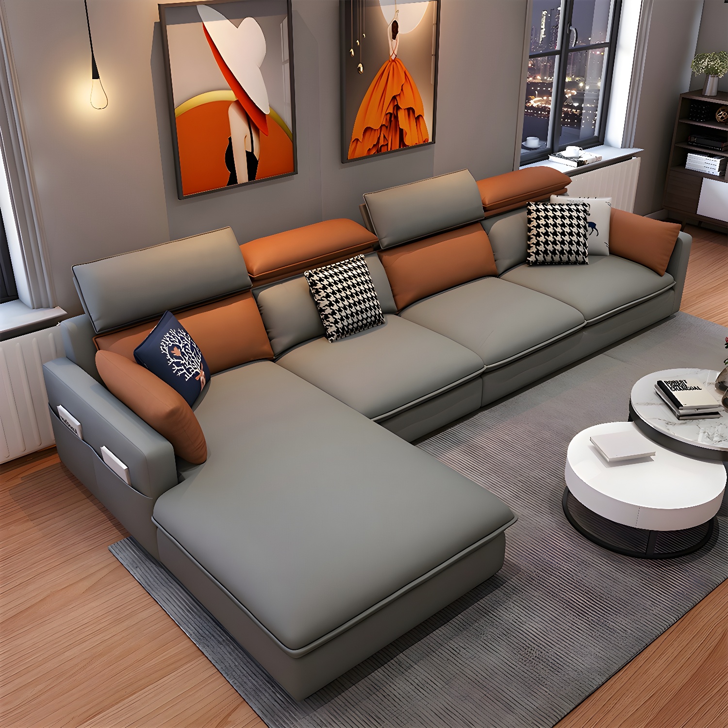 Modern L-Shape Sectional Sofa | Ormau - image 13