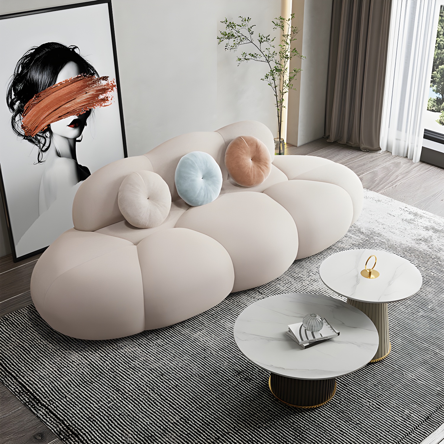 Wool Sofa with Pillows | Ormau - image 8