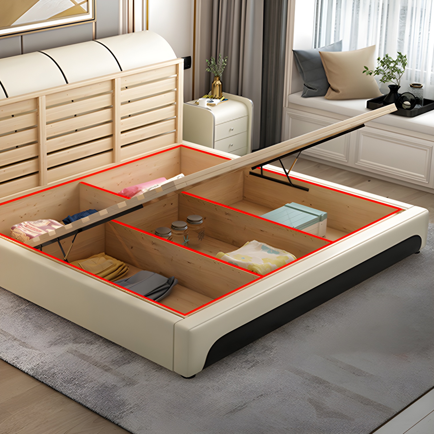 Glam Light Beige Bed | Ormau - image 9