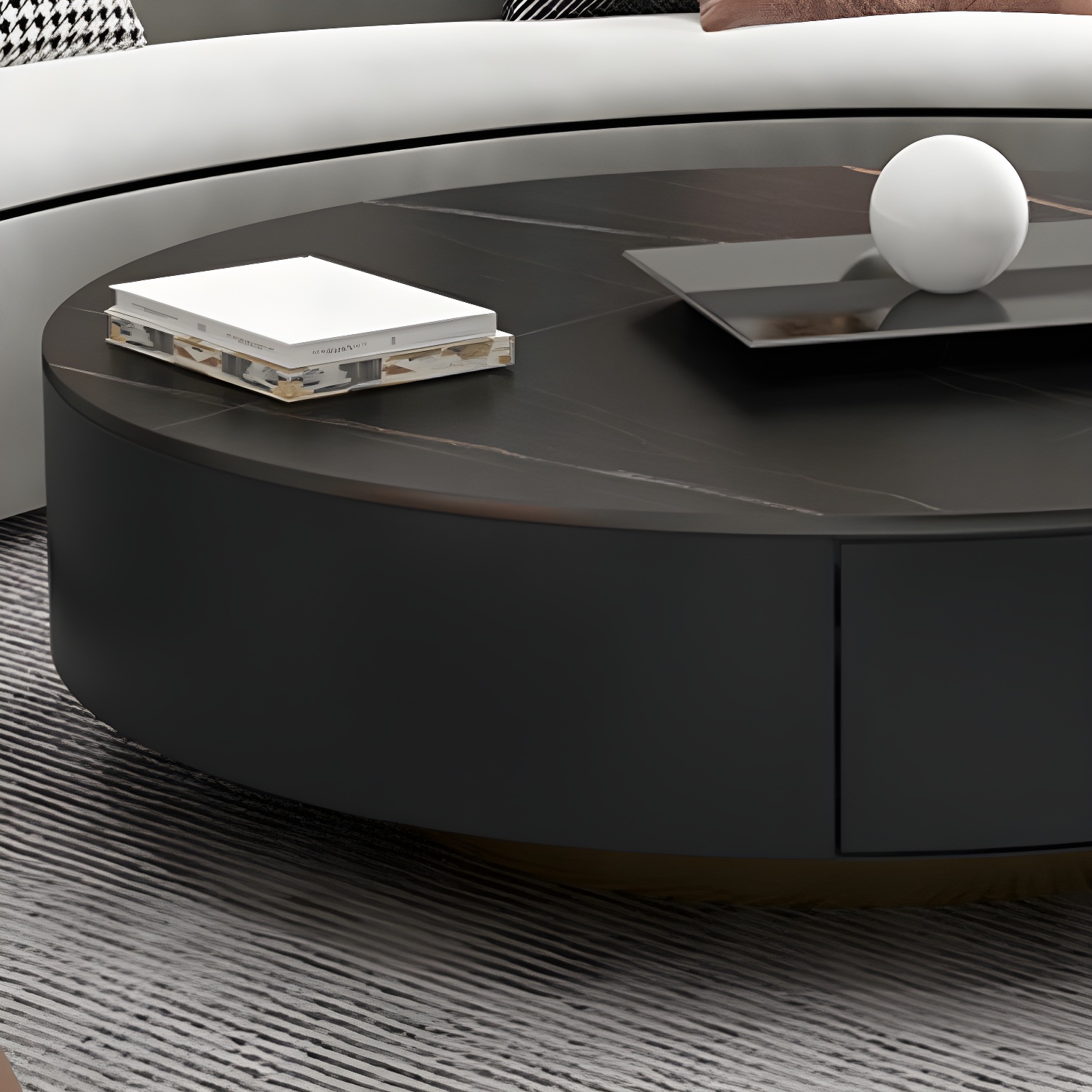 Elegant Stone & Gold Coffee Table | Ormau - image 14
