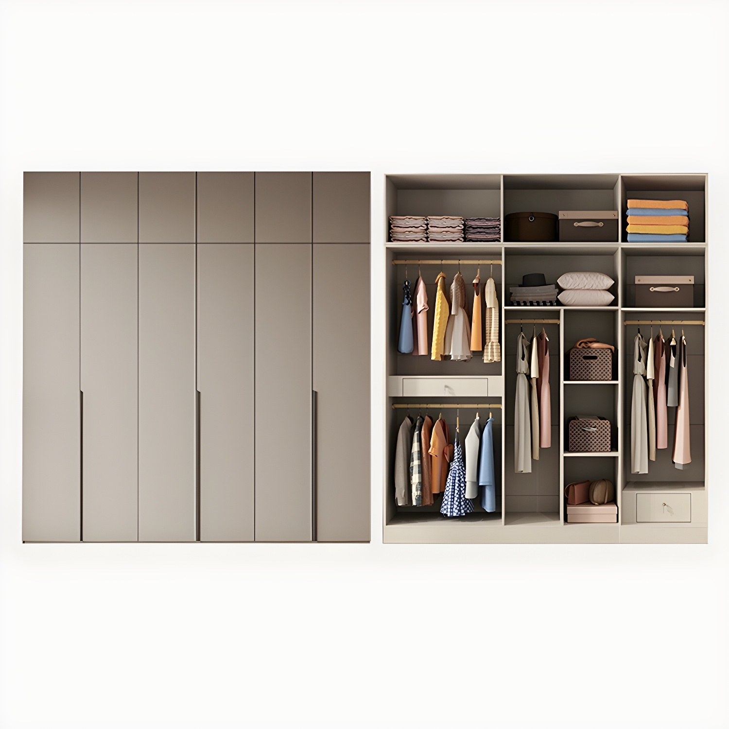 Modern Grey Wood Armoire | Ormau - image 42