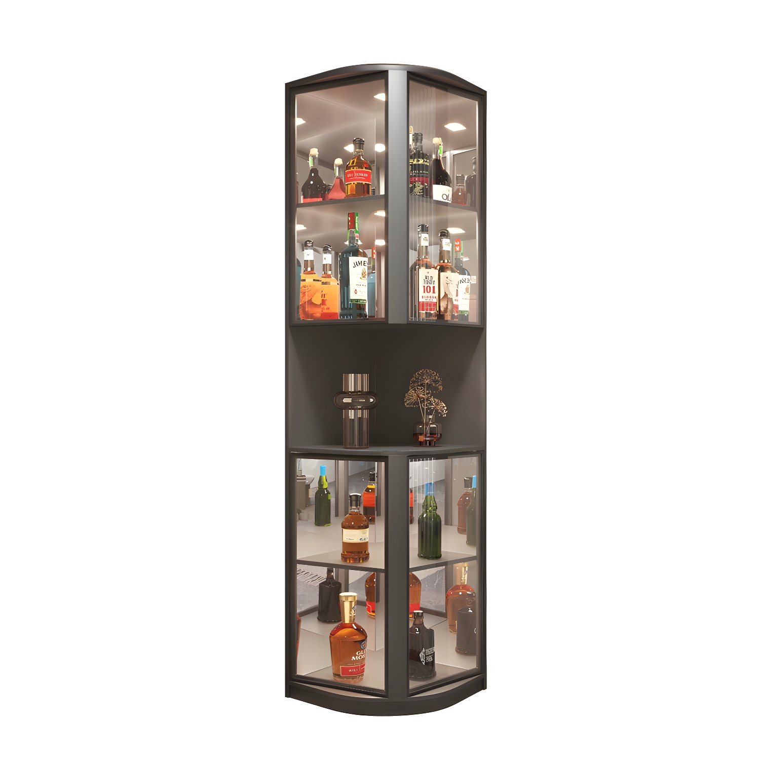 Corner Accent Cabinet with Glass Doors | Ormau - image 6