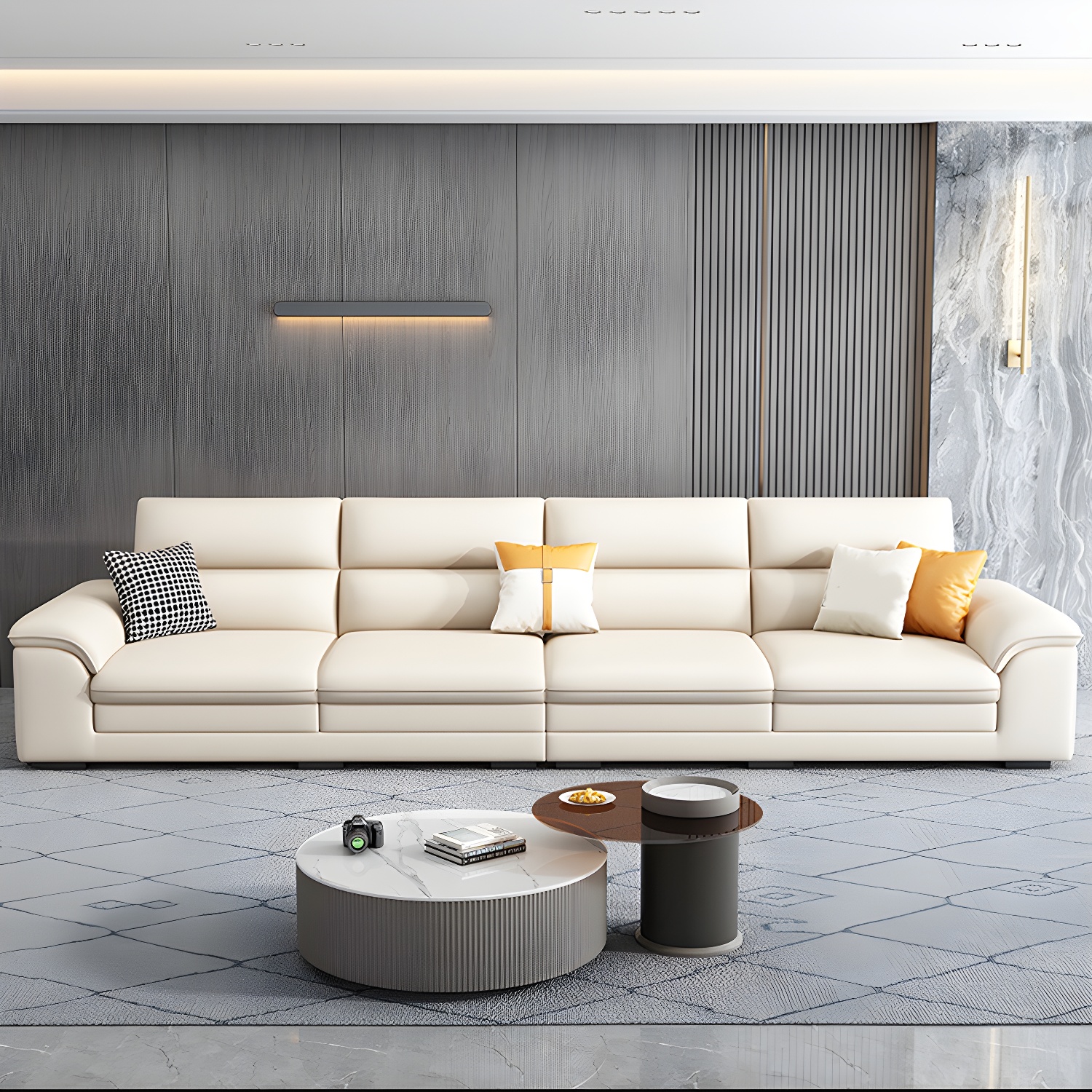 Modern Beige Sectional Sofa | Ormau - image 3