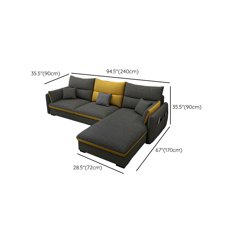 Modern Gray Sectional Sofa | Ormau - image 17