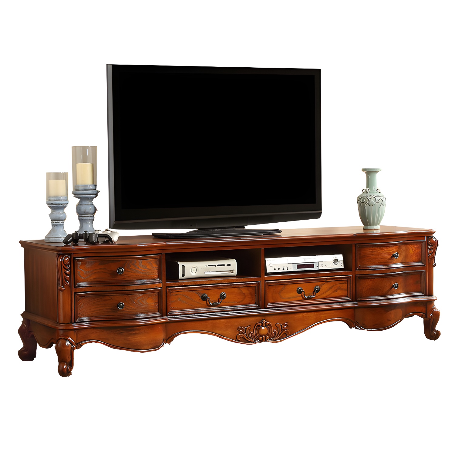 Traditional Brown Wood TV Stand | Ormau - image 5